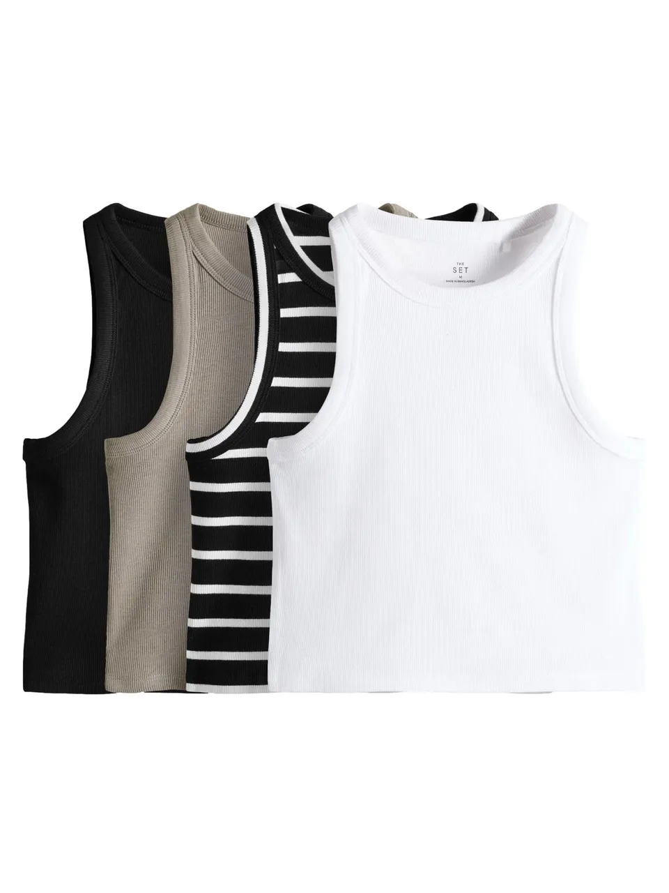 The Set canotte corte a coste 4 pezzi dorso vogatore