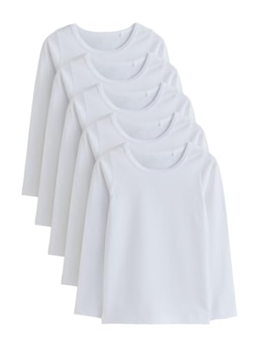 Next 5 Maglie a Maniche Lunghe Bimba 86-92 bianche