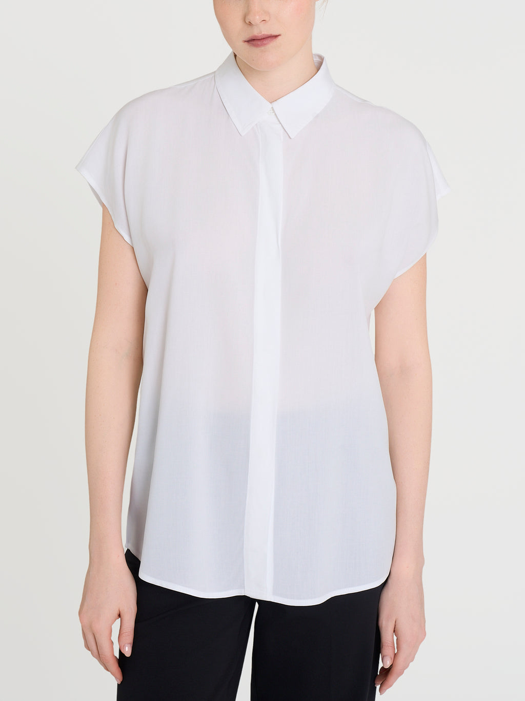 Ragno EcoSeta camicia kimono bianca manica corta