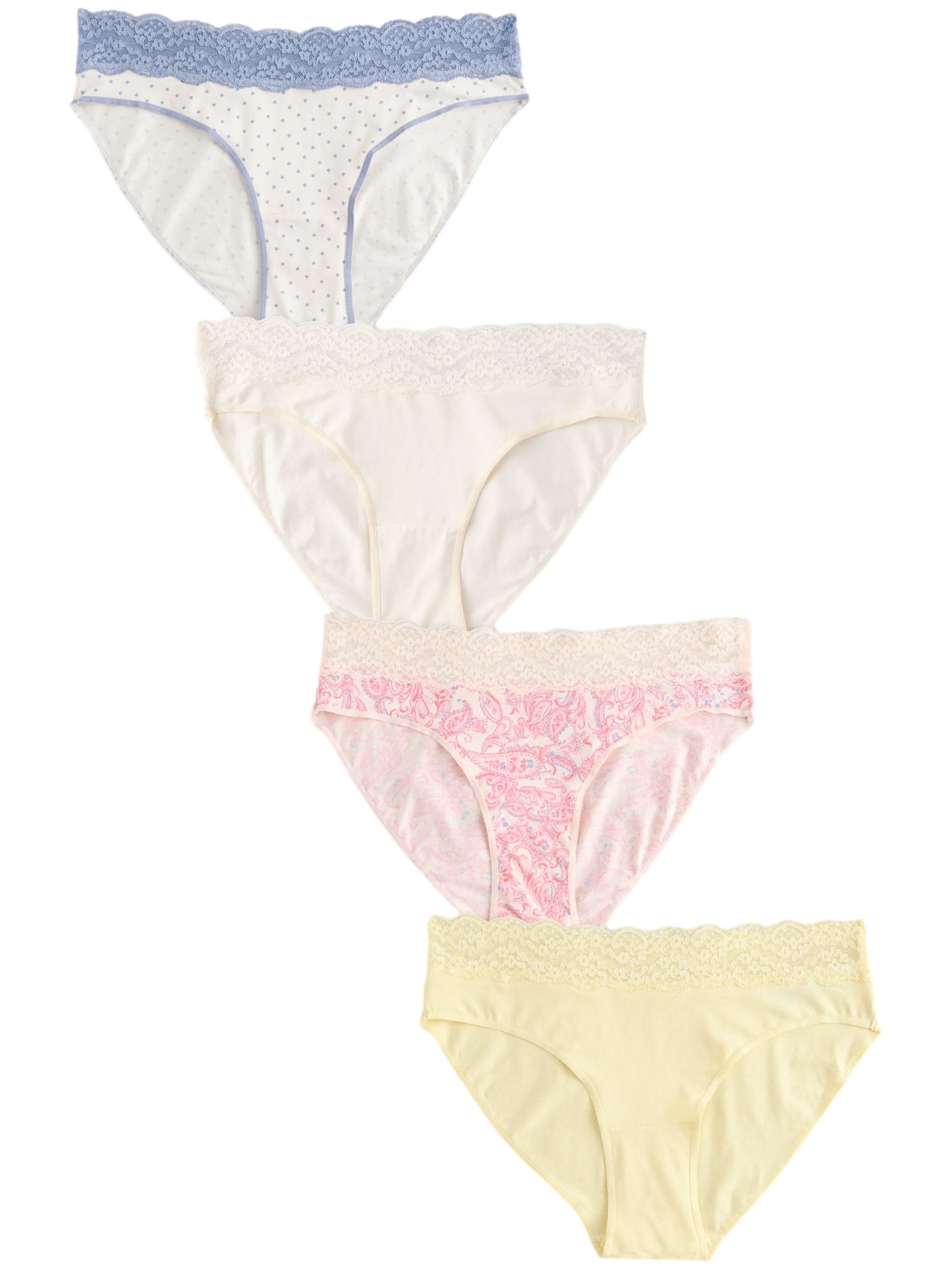 Next Slip Sgambati Donna 4 Pezzi Cotone e Pizzo