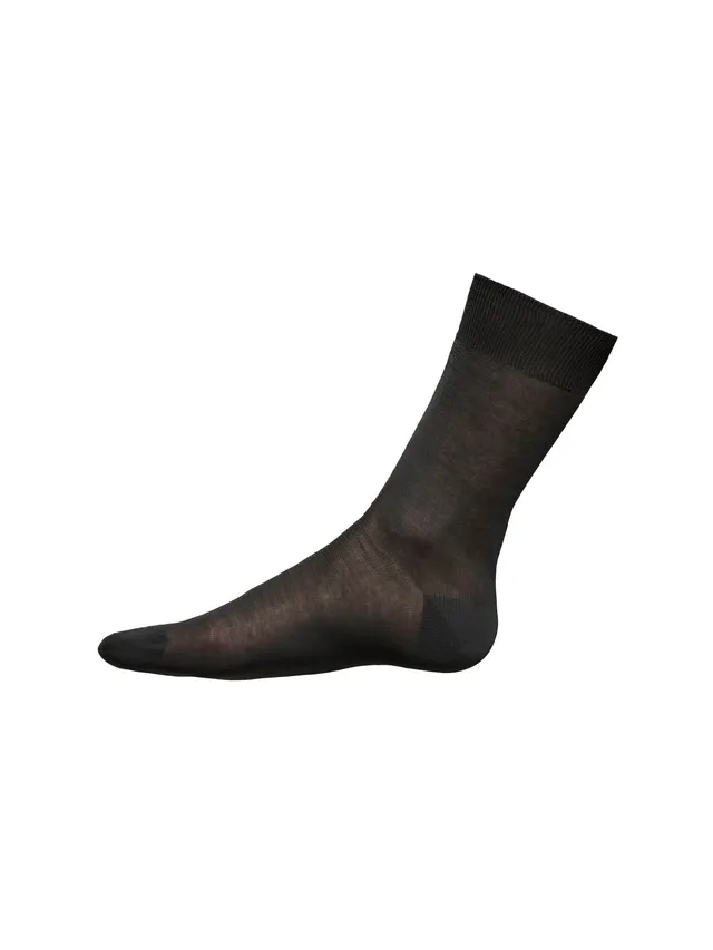 Ragno filo di Scozia calza corta uomo Ematite puro cotone