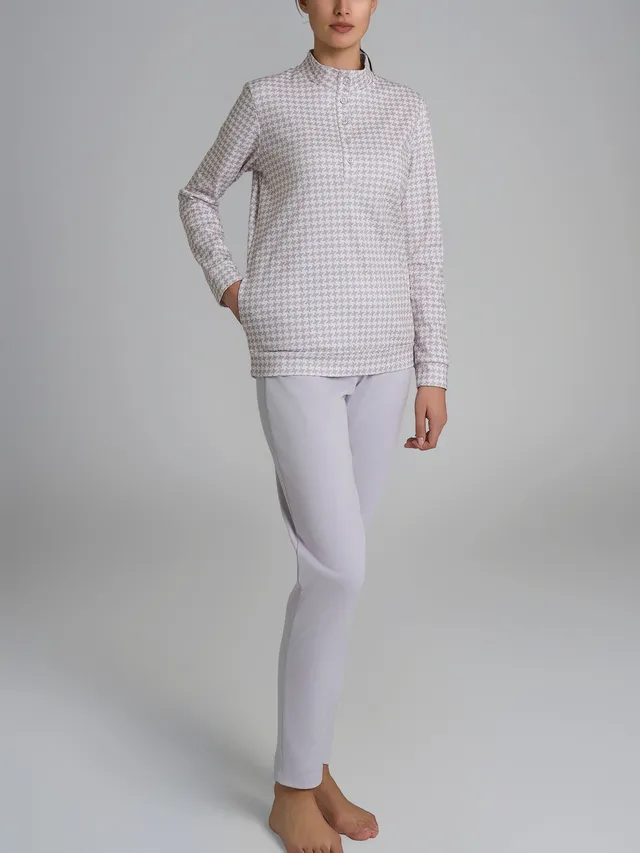 Ragno Jersey Cotone Pigiama Lupetto Lavender Blue Interlock