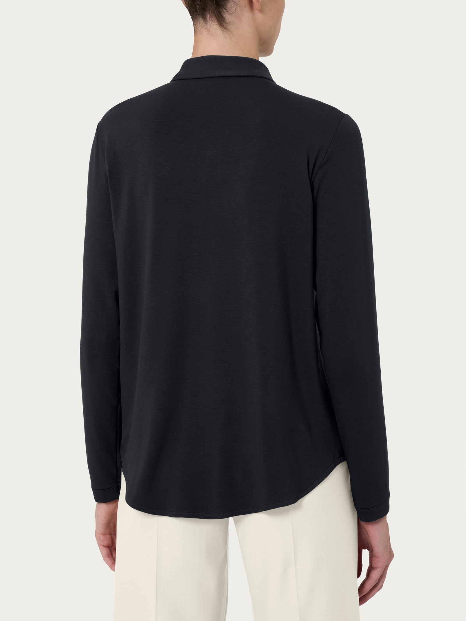 Ragno Eco Viscosa Camicia manica lunga Nero viscosa