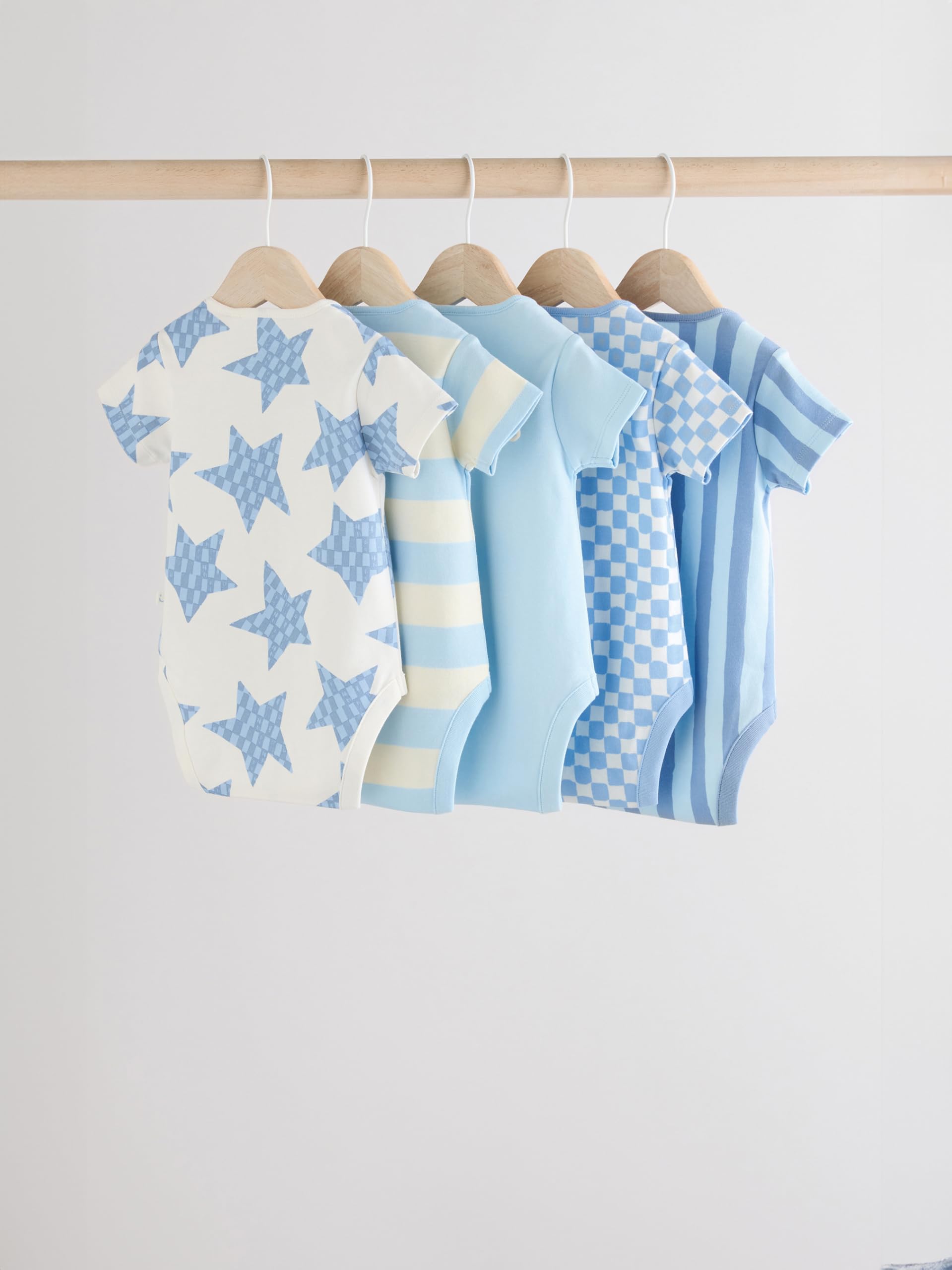 Next Body Neonato Maniche Corte 5 Pezzi Cotone Blu