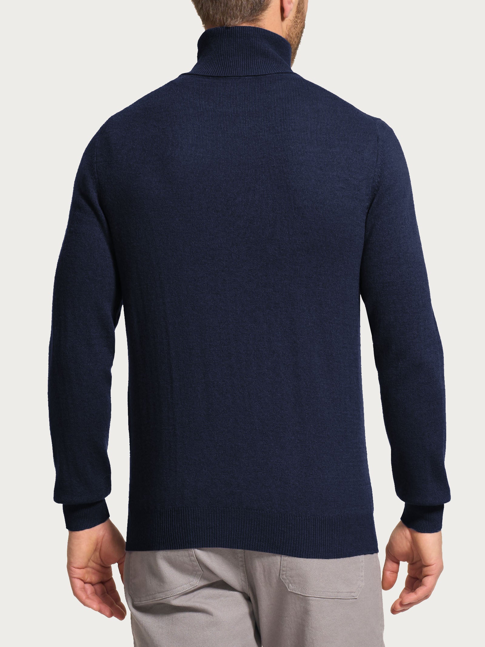 Ragno Cashmerino Dolcevita maglia uomo blu Outer Space calda