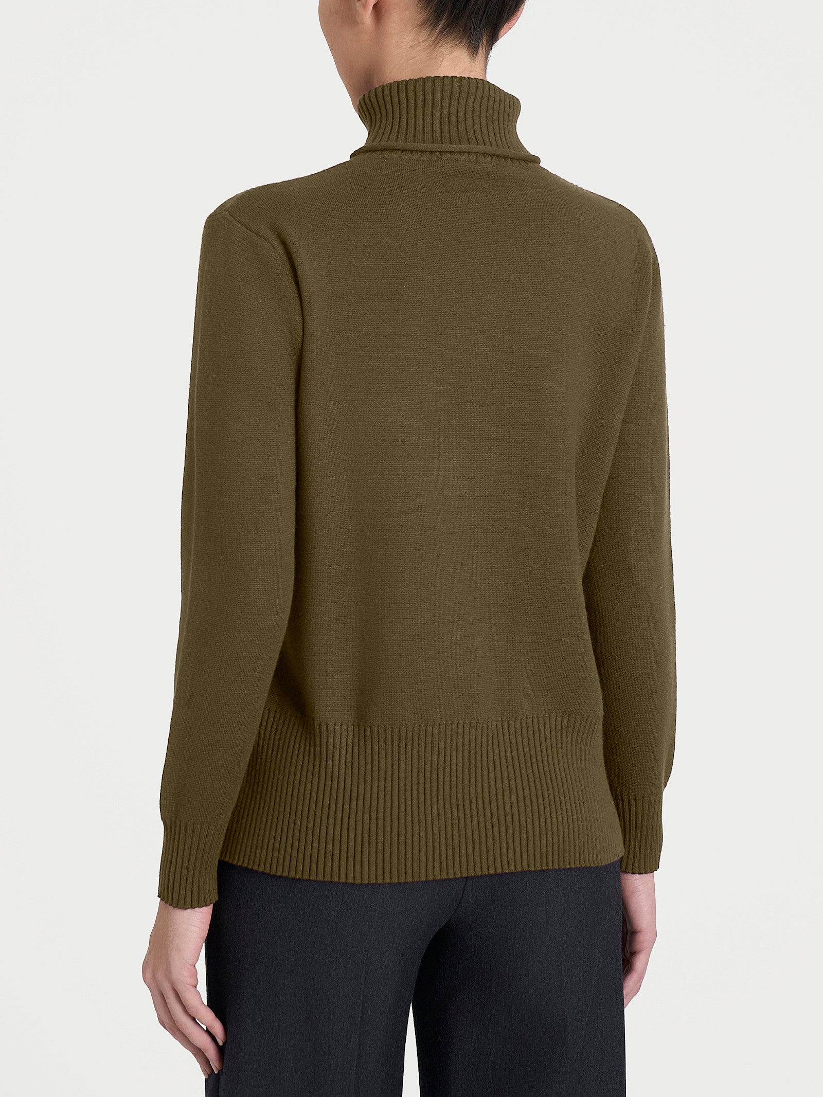 Ragno Super Soft Dolcevita Asimmetrico Maglia Dark Olive