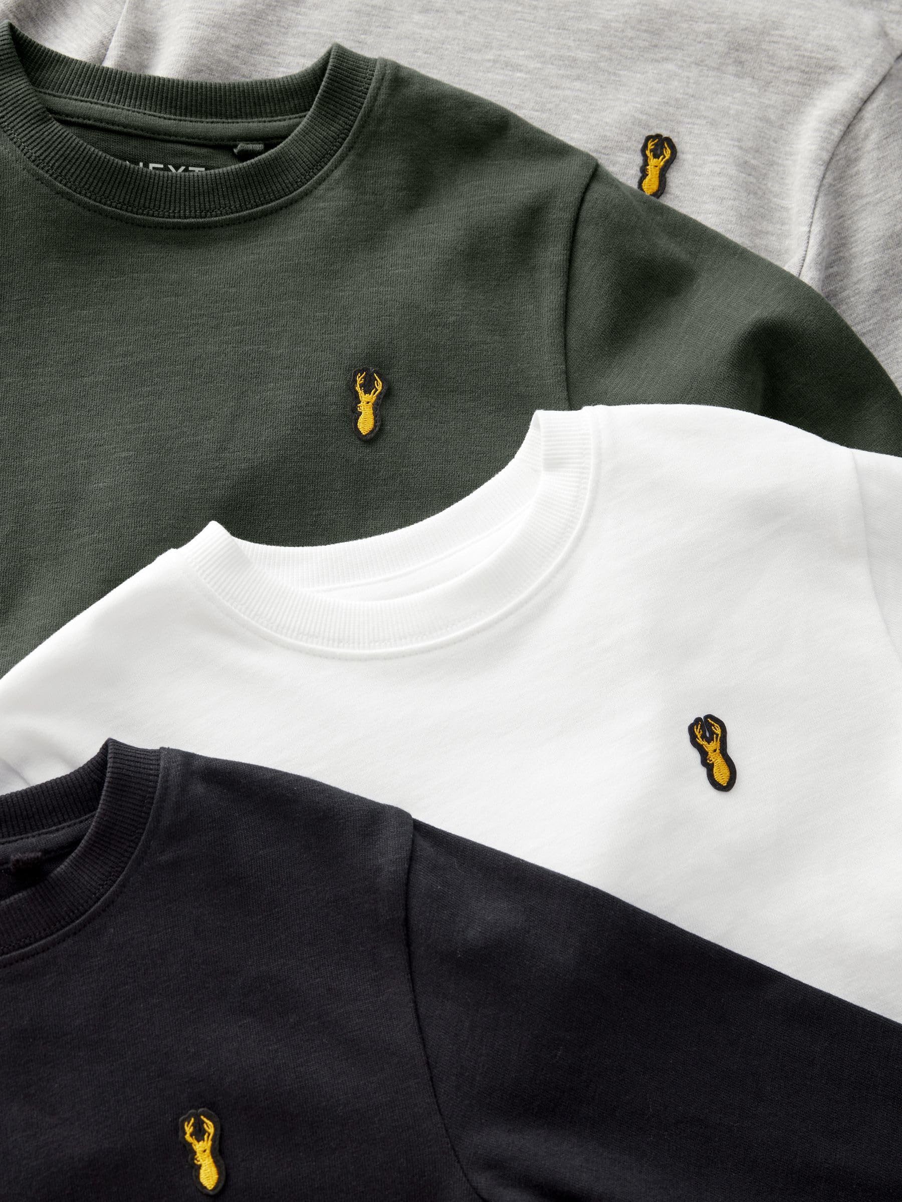 Next Magliette Ragazzo Maniche Lunghe 4 Pezzi con Logo Cervo