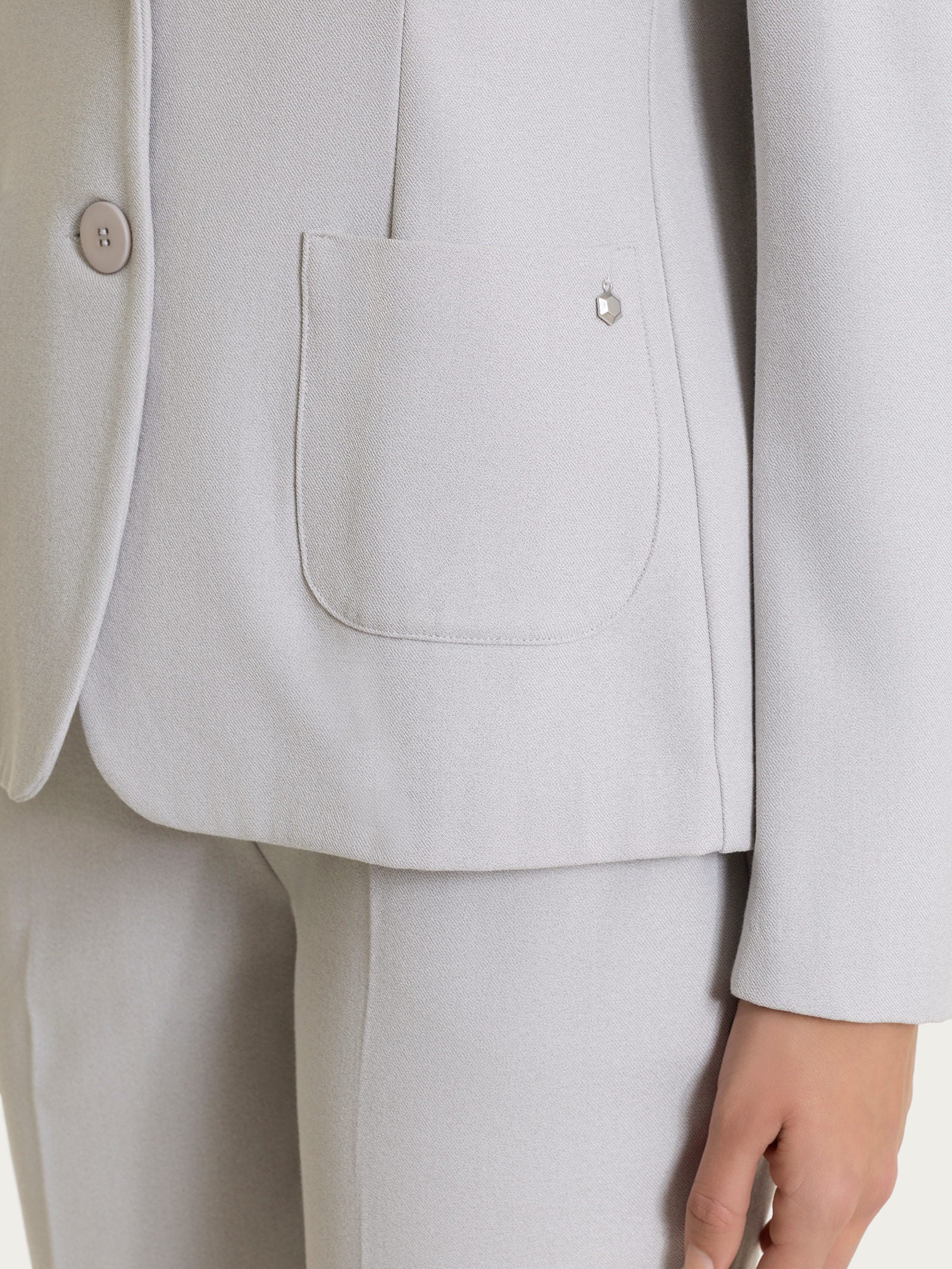 Ragno Compact Blazer Due Bottoni Ghiaia spazzolato