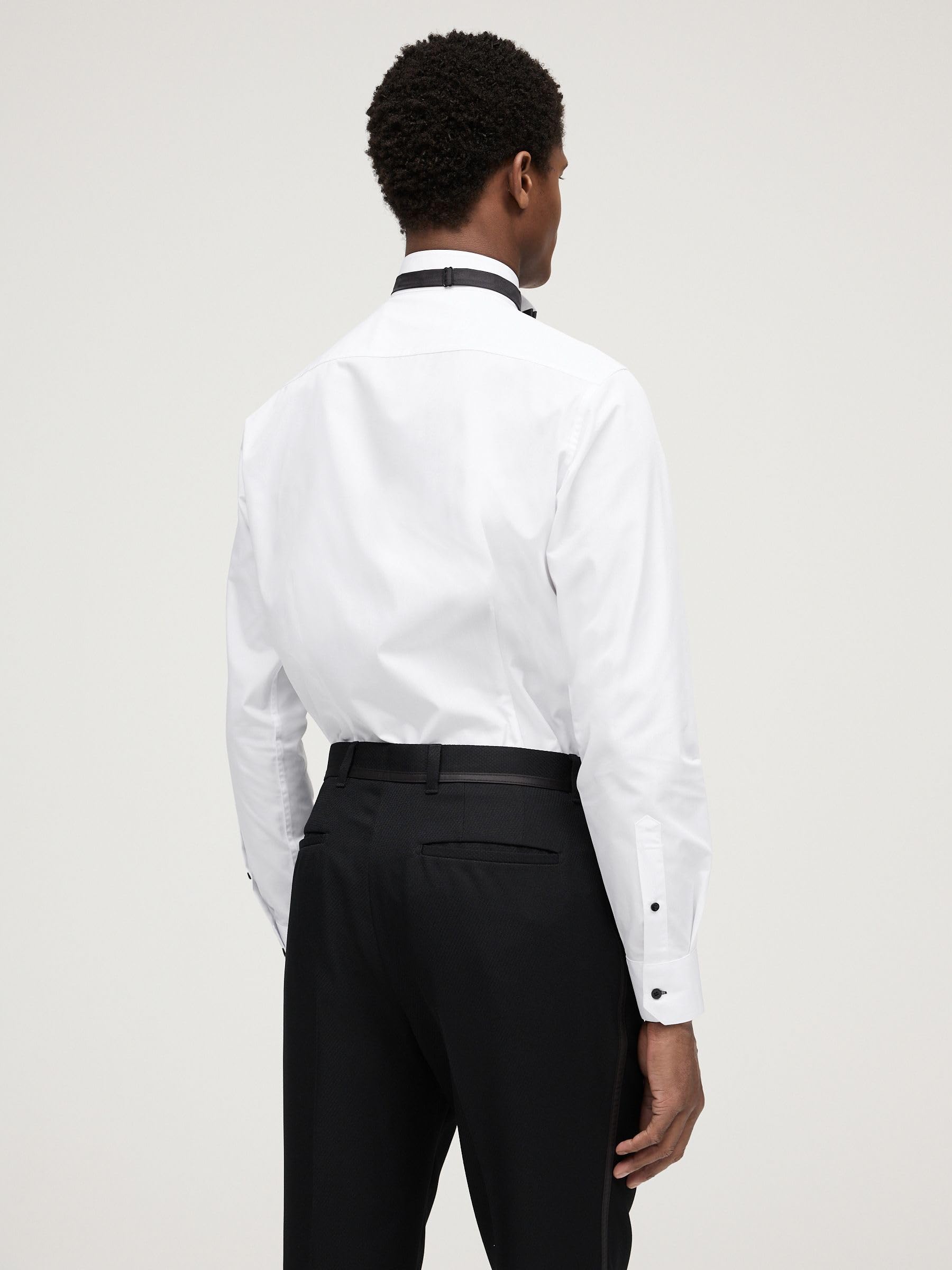 Next camicia polsino singolo papillon uomo 2 pezzi slim