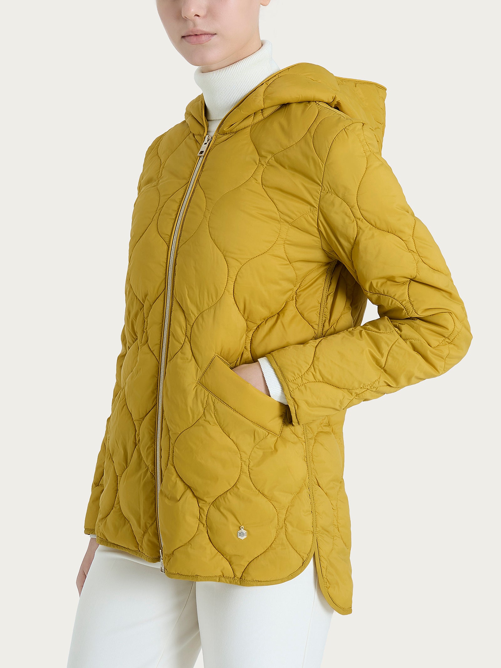 Ragno SL Piumino puffer Onion Quilt Oil Yellow cappuccio