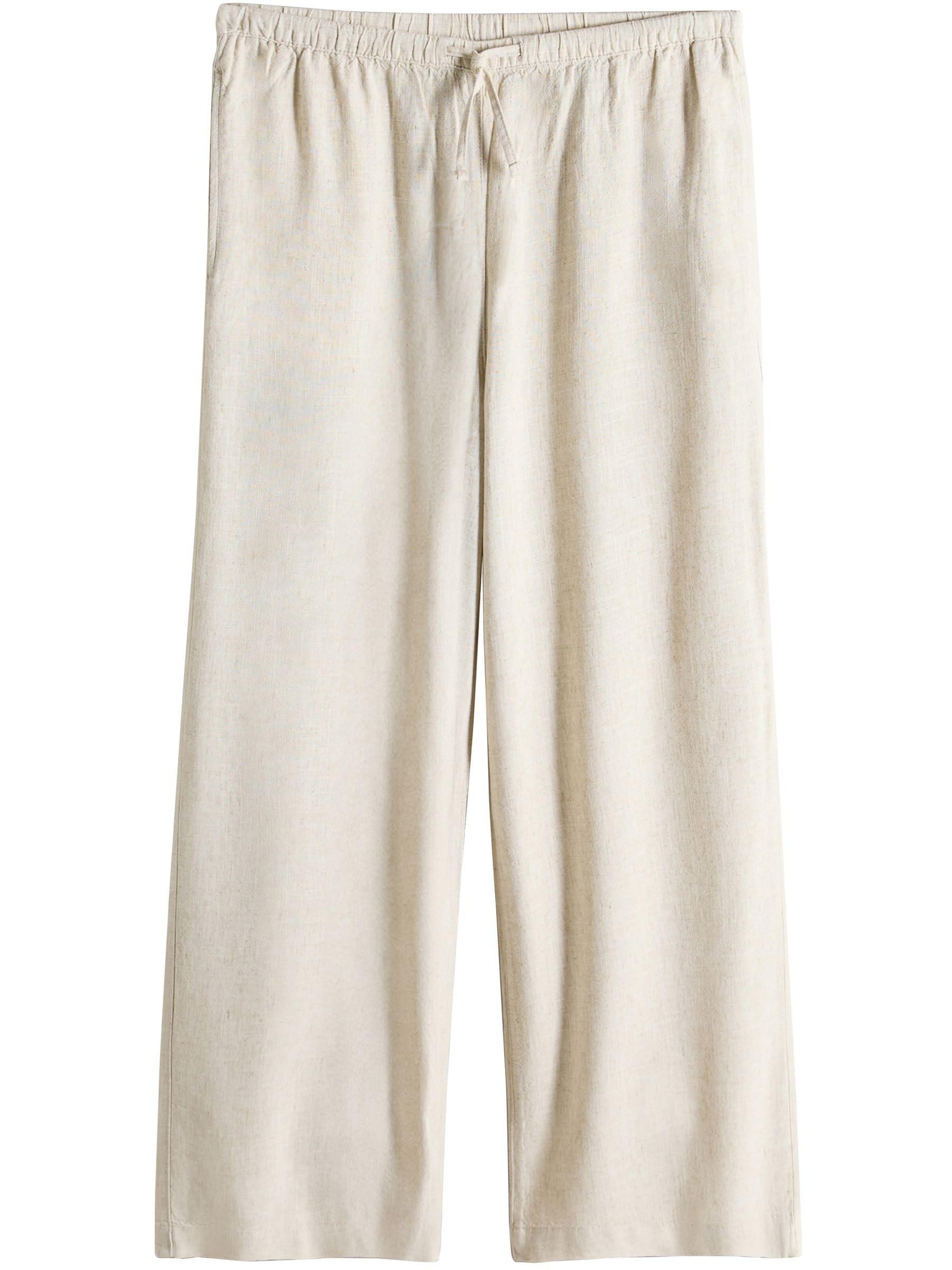 Geo Next The Set pantaloni donna gamba larga lino 3 pezzi