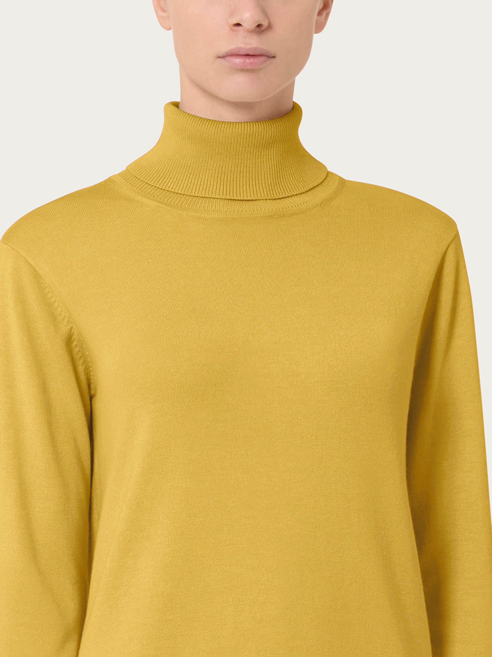 Ragno Four Seasons Dolcevita Maglia Giallo Oil Yellow Misto Viscosa