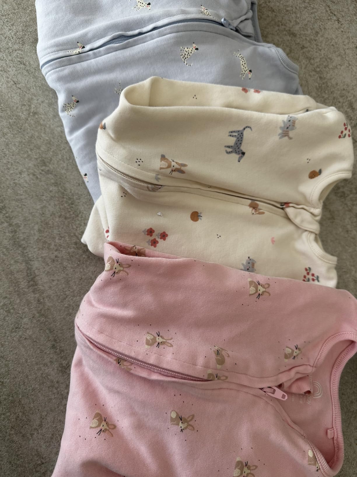 Next tutina neonata zip 68-74 3 pezzi bidirezionale