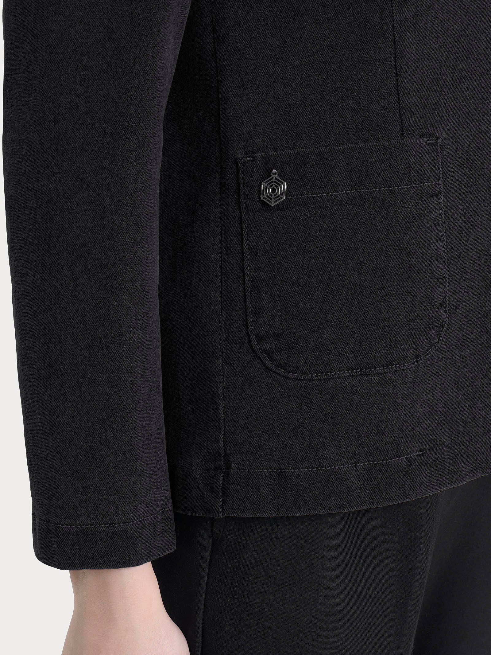 Ragno Super Denim blazer due bottoni Nero elasticizzato