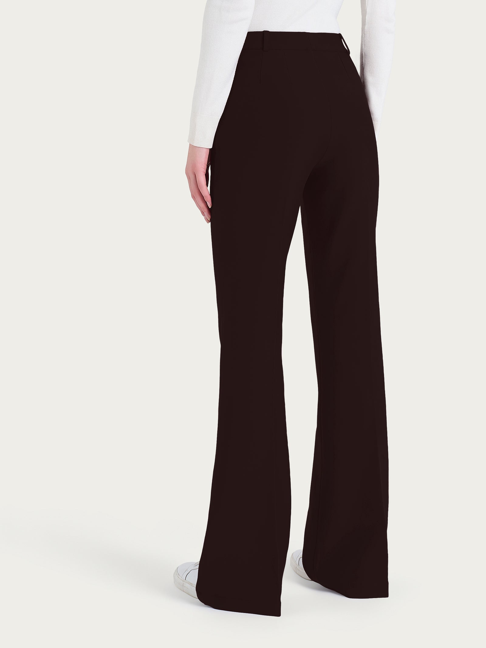 Ragno Compact pantalone flare lungo Chocolate Torte tasche elasticizzato