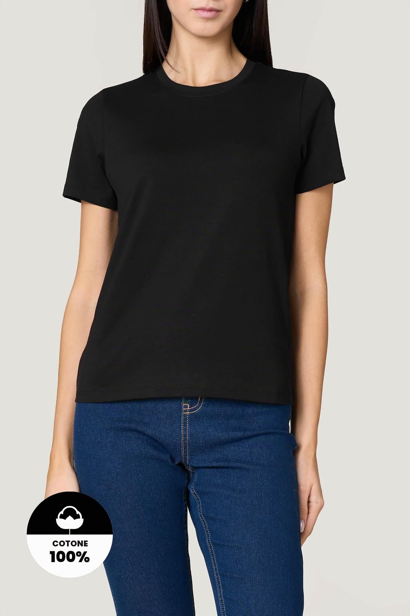Goldenpoint t-shirt maglietta donna in cotone morbido sulla pelle