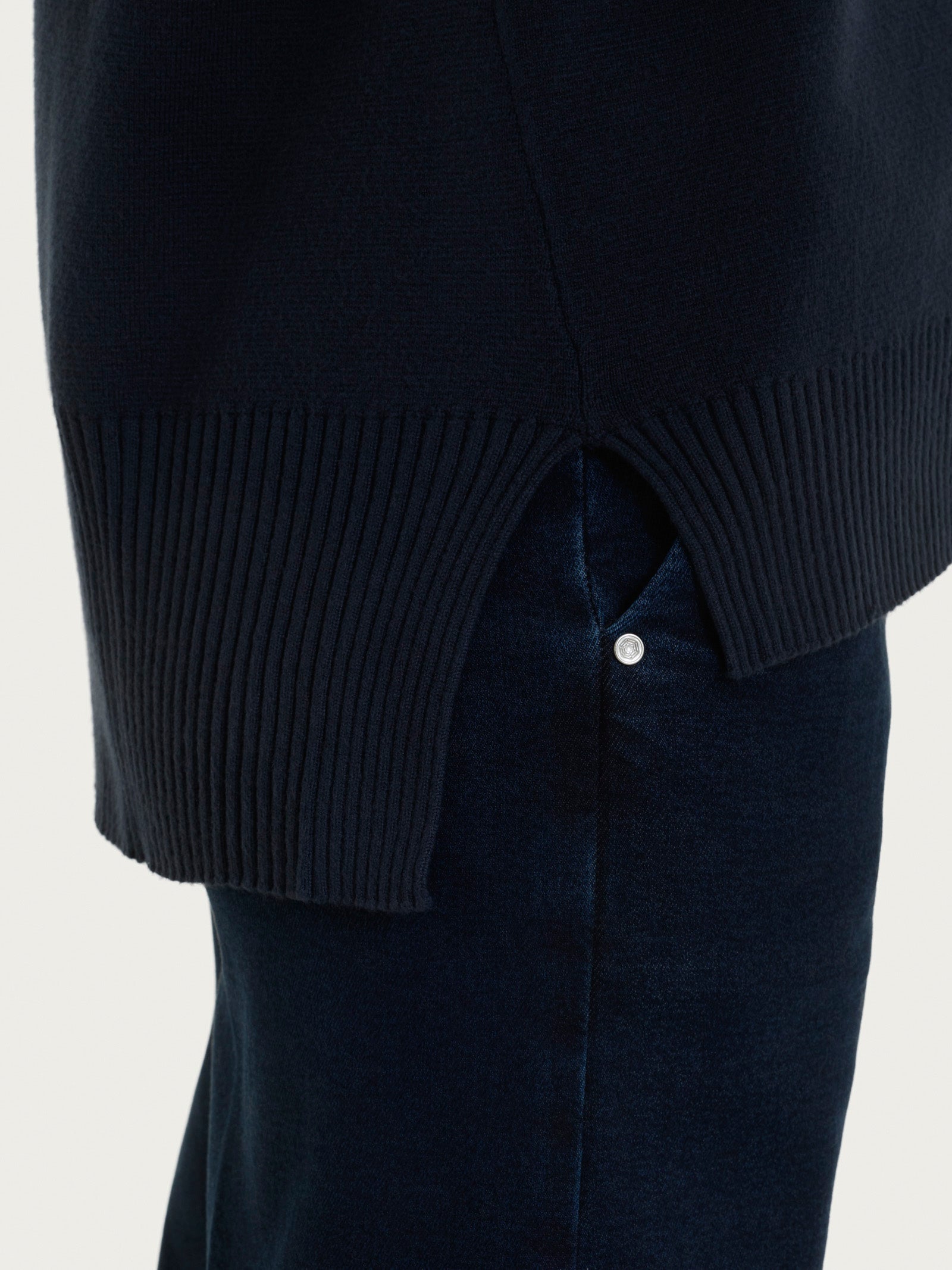 Ragno Super Soft Cardigan Zip Asimmetrico Viscosa Bleu