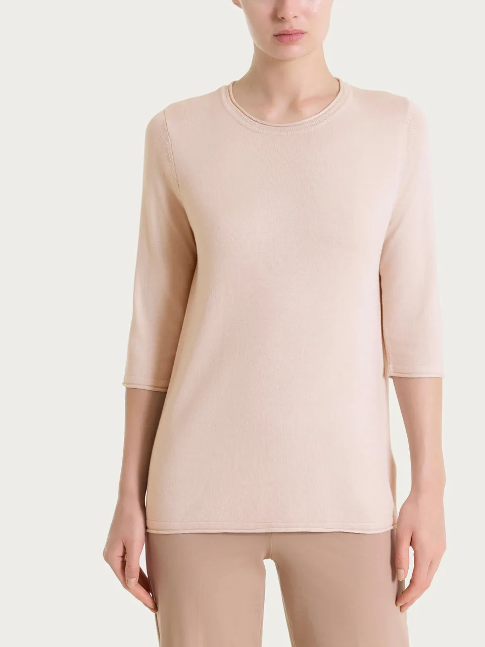 Ragno Summertime Maglia girocollo 3/4 cameo rose leggera