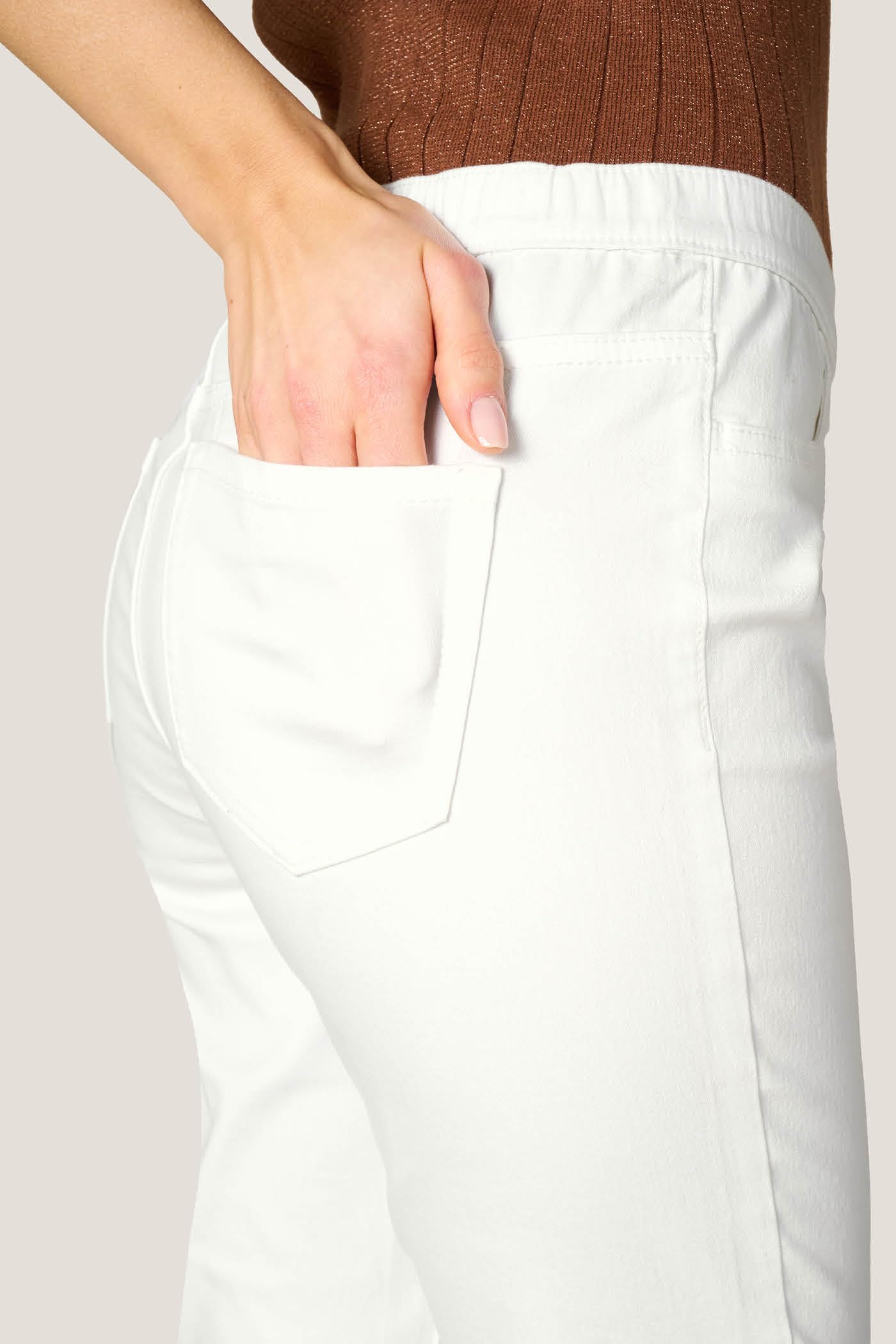 Goldenpoint Jeans Skinny Capri Denim Donna Vita Elasticata