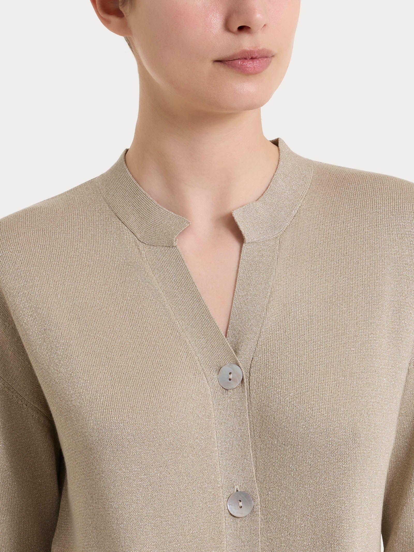 Ragno Summertime cardigan Crockery lurex manica 3/4