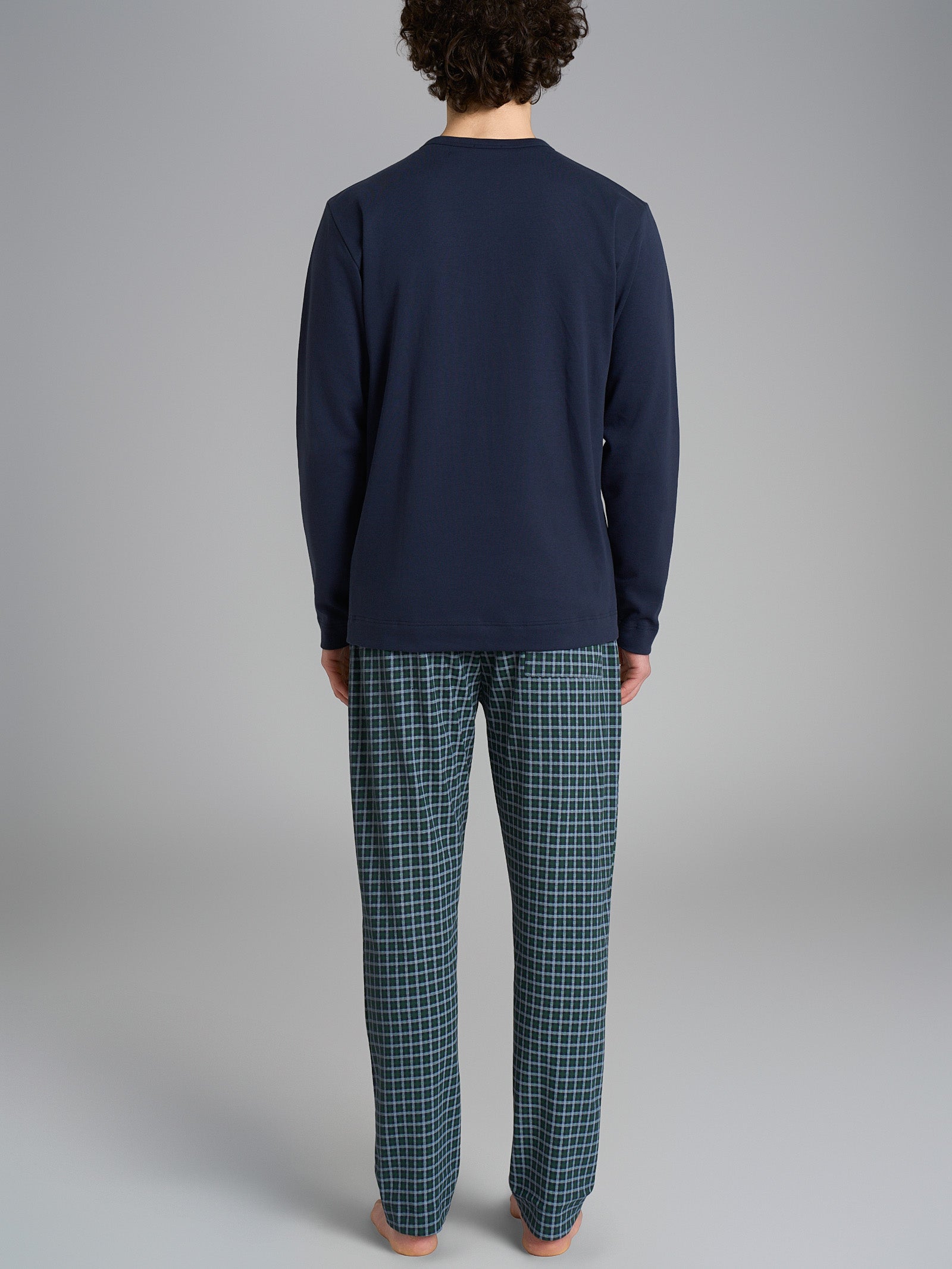 Ragno Notte Pigiama Serafino Tartan Cotone Notte Small Check
