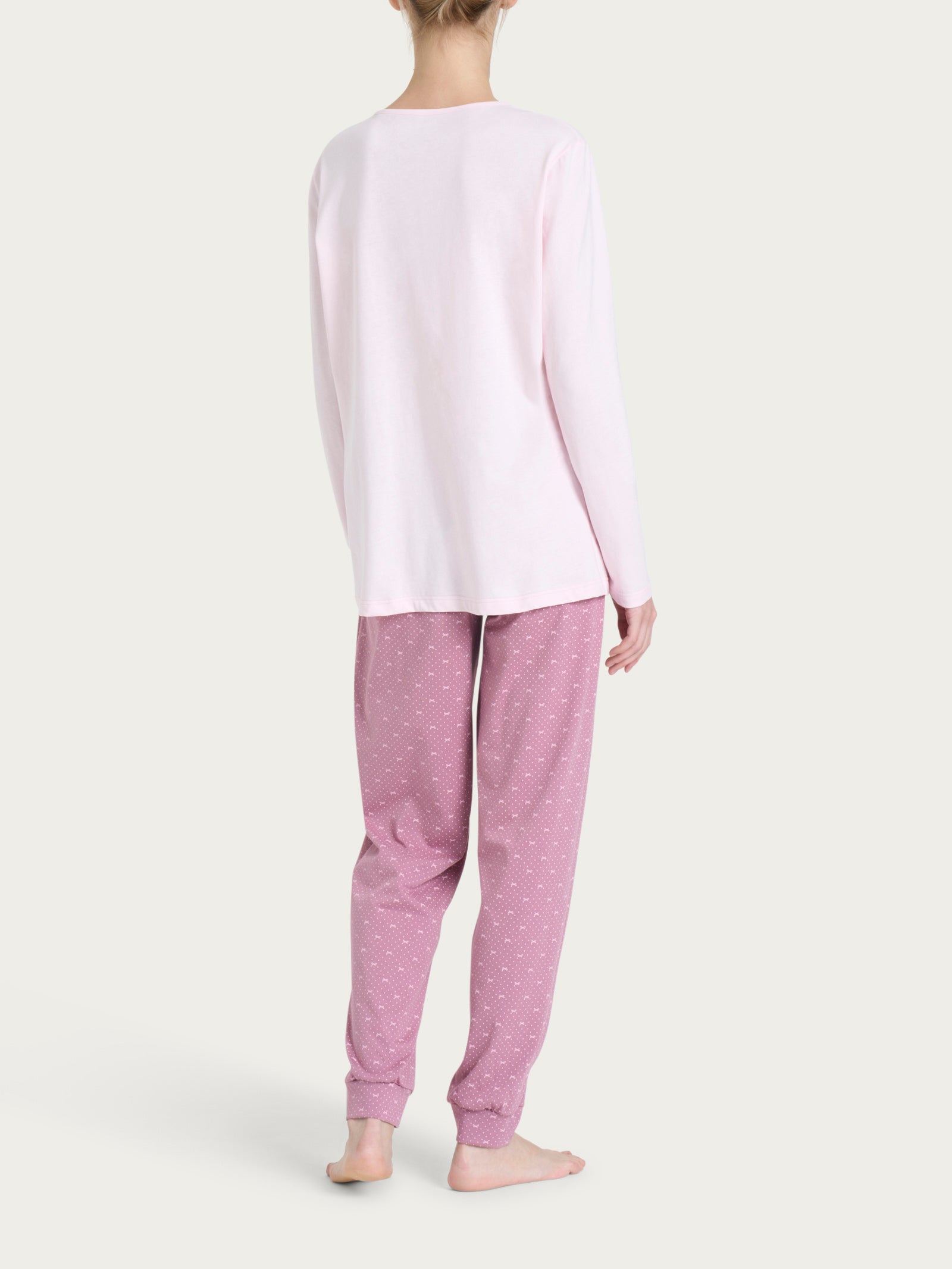 Ragno Jersey Cotone pigiama serafino Pink a boo cotone
