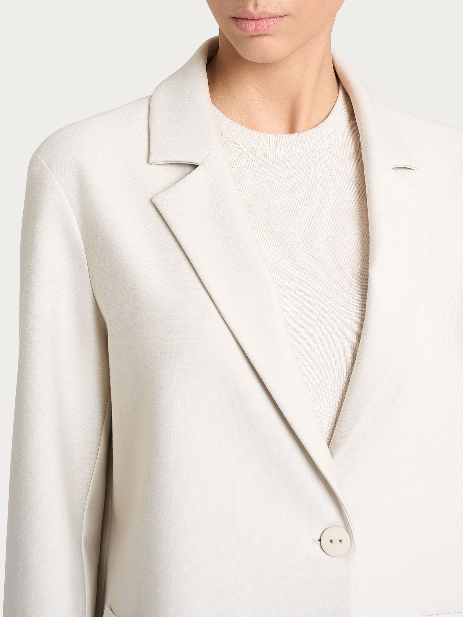 Ragno Compact Blazer Over Un Bottone Champignon punto milano