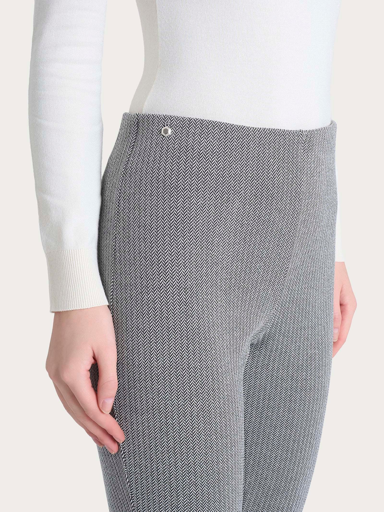 Ragno Eco Jacquard sigaretta spina pesce pantalone nero Fant.Nero