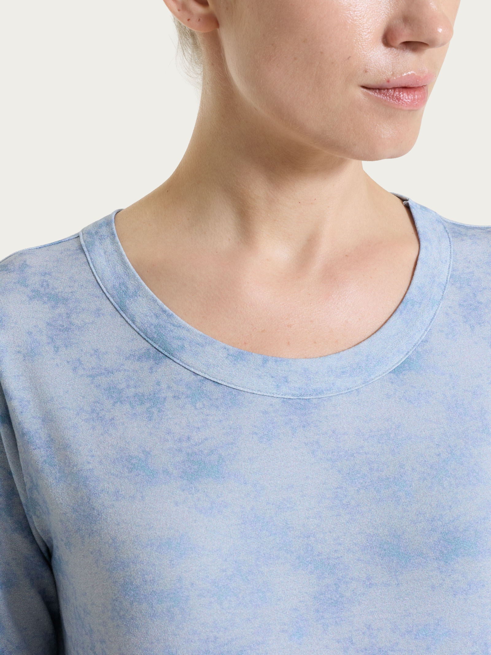 Ragno Maglietta Girocollo Donna Viscosa Crêpe Dusty Blue