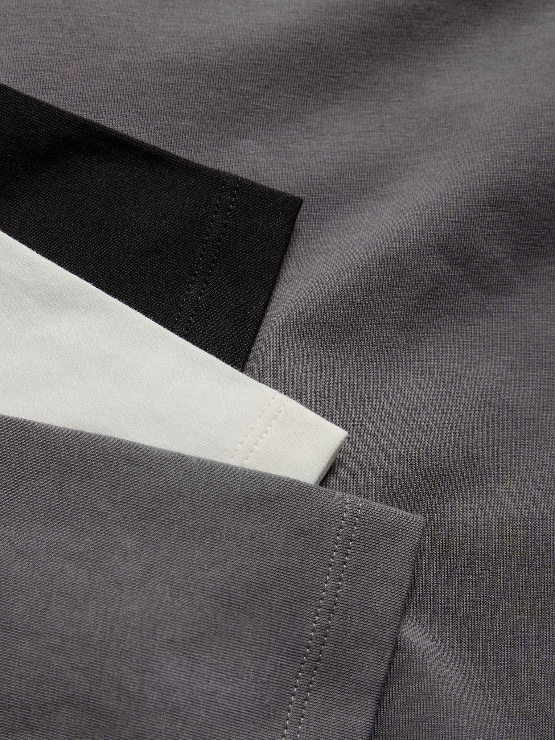 Geo Next The Set 3 top Bardot manica lunga nero bianco grigio cotone