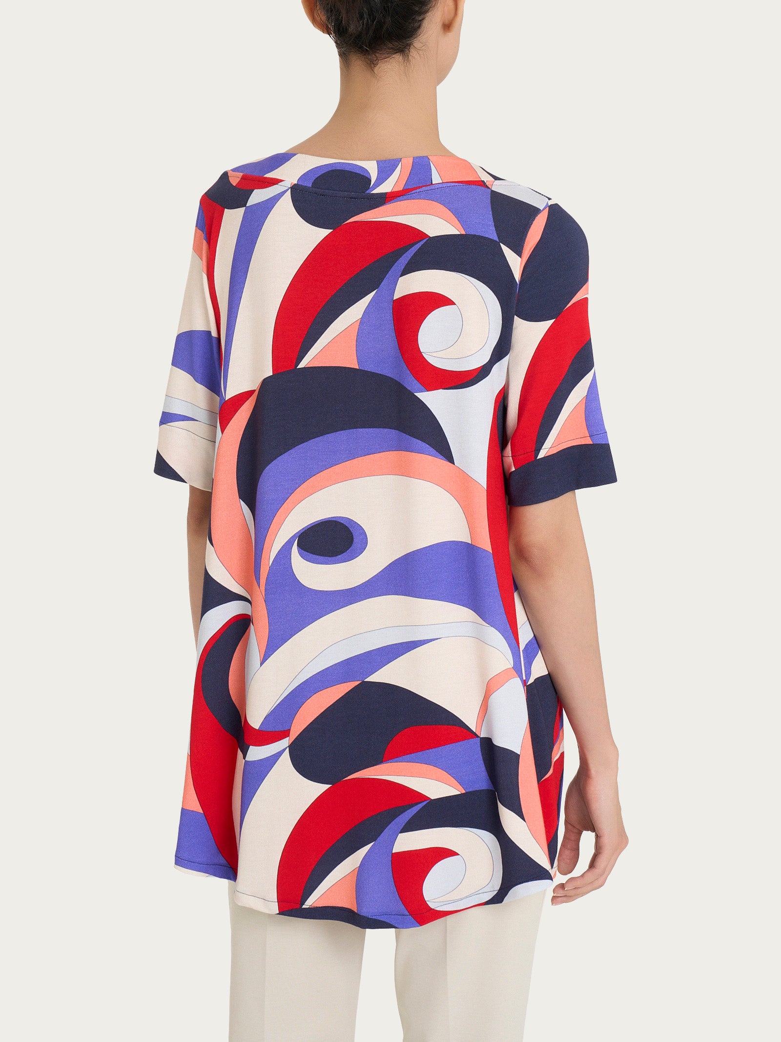 Ragno Gem Maglietta Donna Squadrato Fant Blu in Viscosa