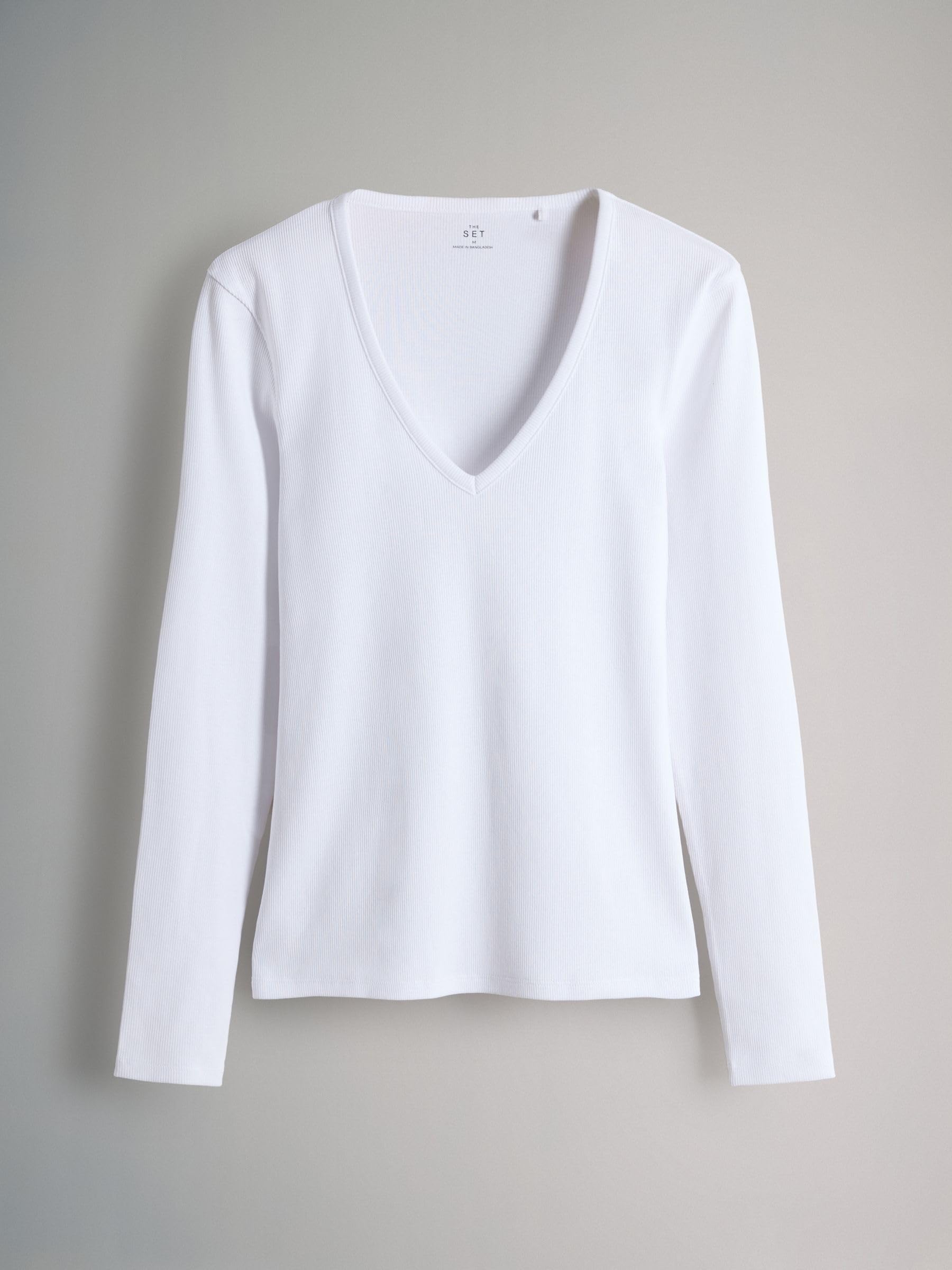 Geo Next The Set maglietta coste donna 4 pezzi scollo a V maniche