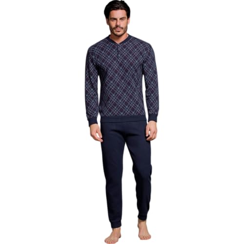 Enrico Coveri pigiama uomo jacquard antracite XL