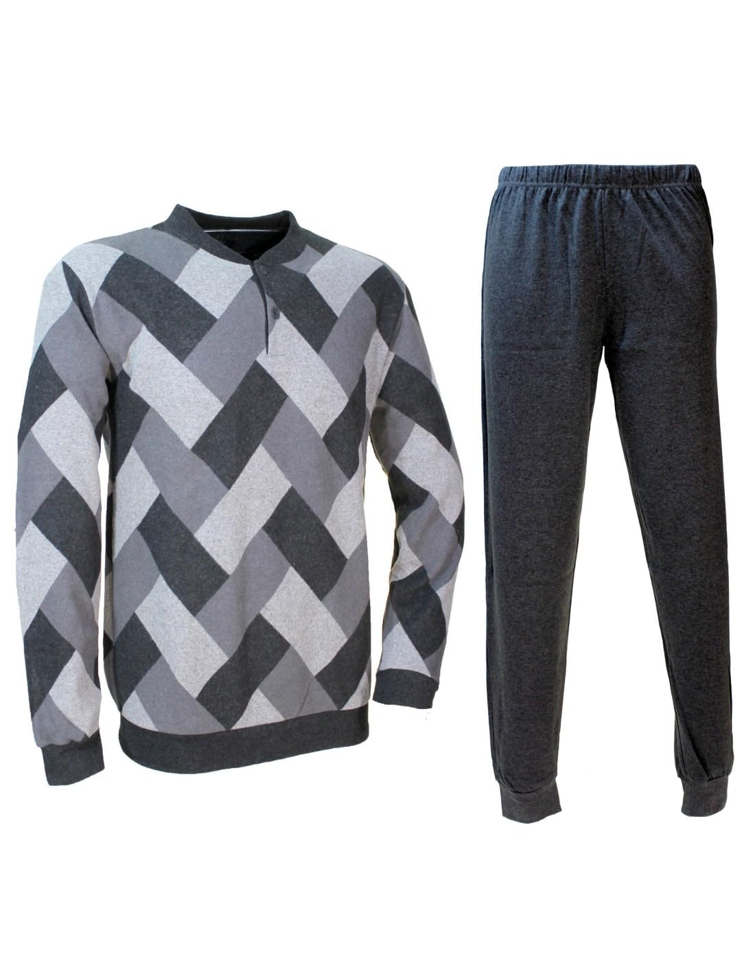 Enrico Coveri pigiama uomo jacquard antracite XL