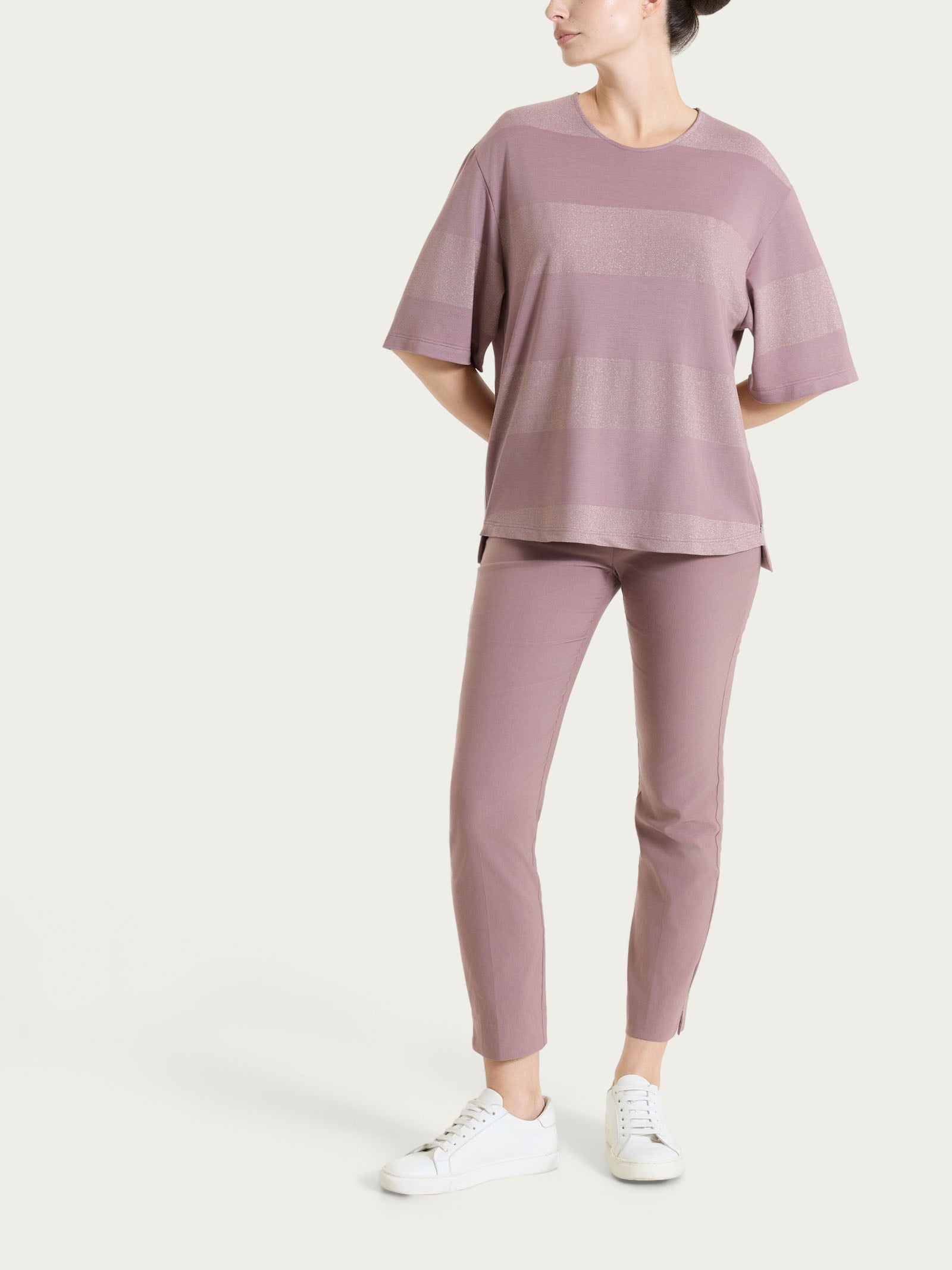 Ragno Linen Super Fresh pantalone capri Twilight Mauve