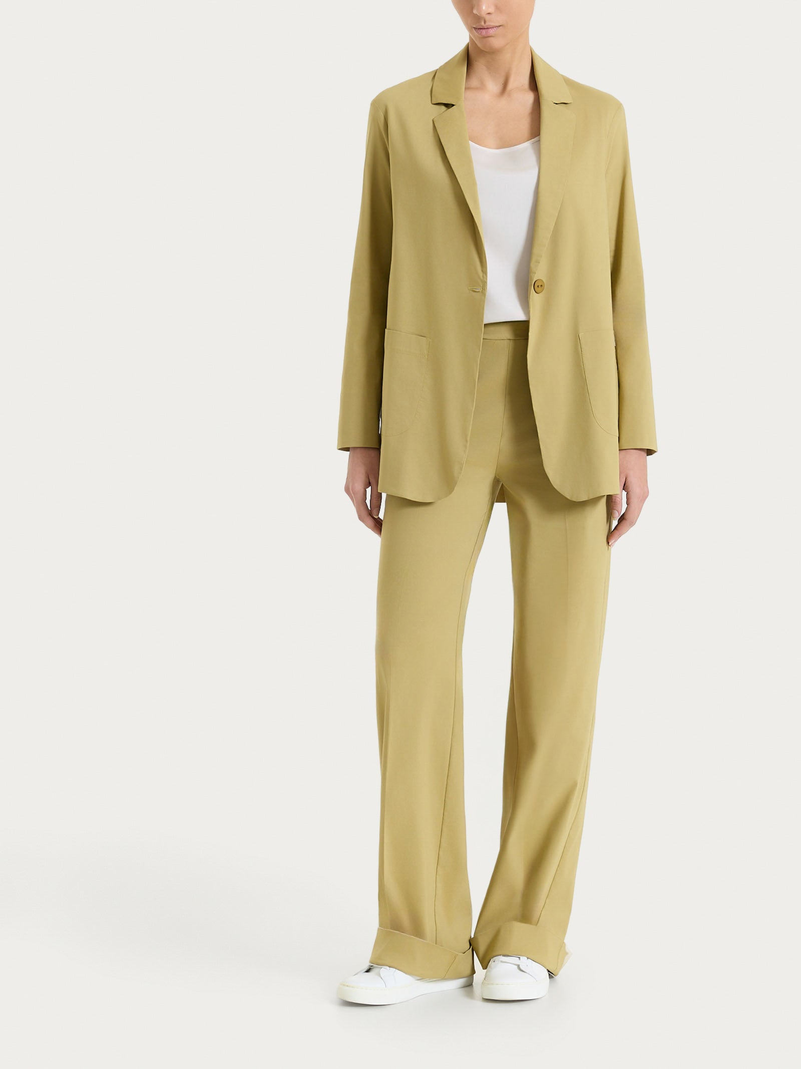 Ragno Super Fresh Pantalone Ampio Khaki Wide Leg