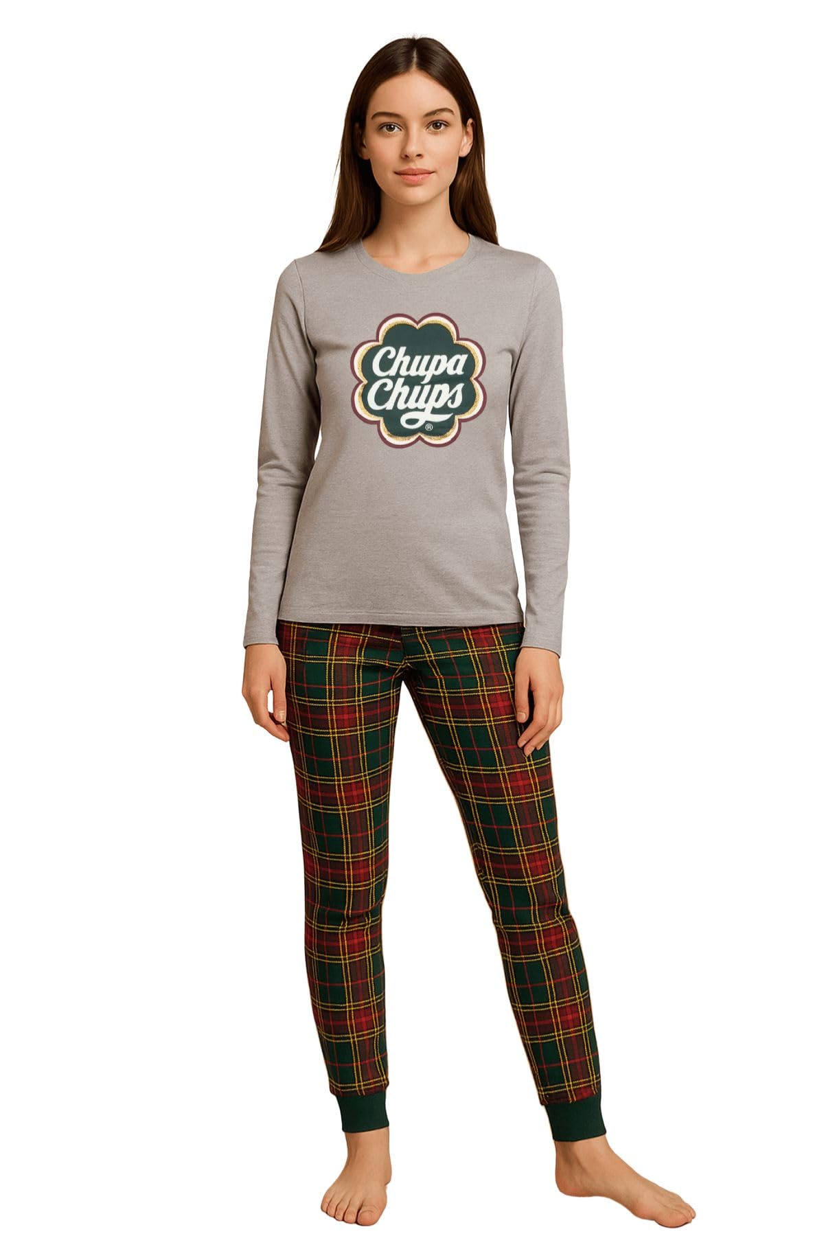 Lady C Pigiama Cotone Bordeaux Chupa Interlock Invernale