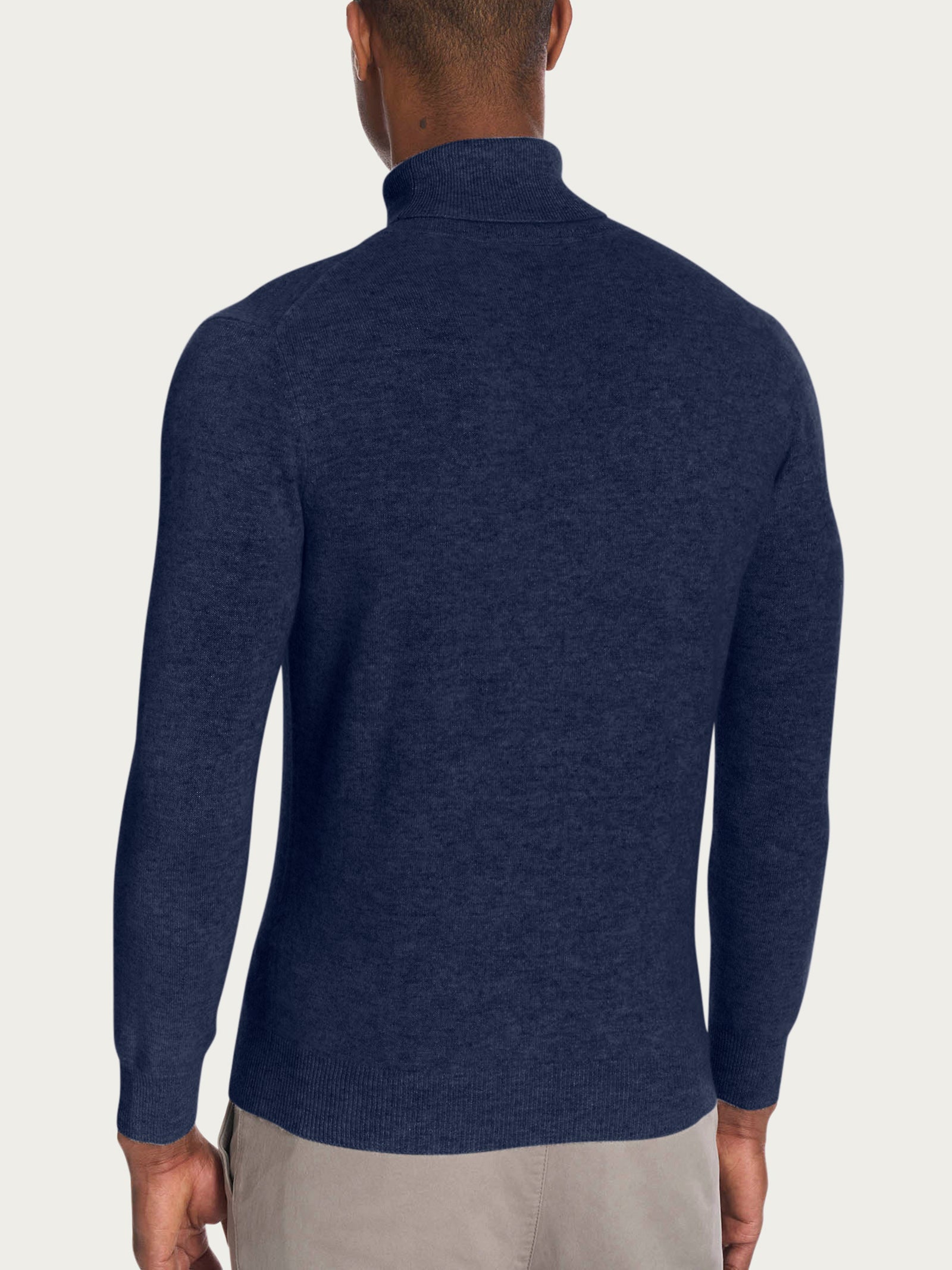 Ragno Dolcevita Cashmerino Maglia Uomo Denim Mel. Misto Lana
