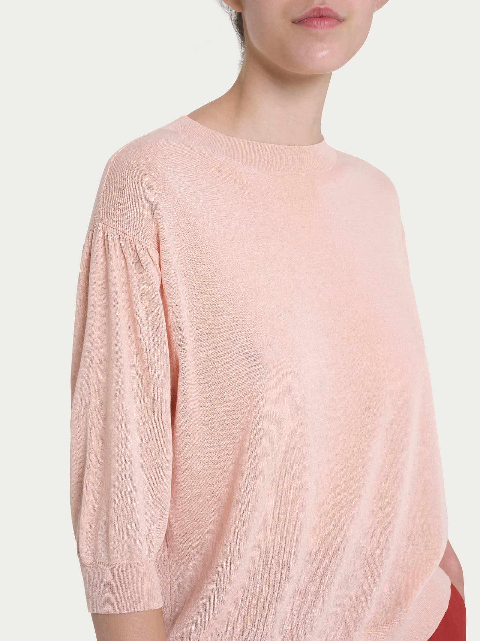 Ragno Viscosa Maglia Palloncino Cameo Rose Crepe