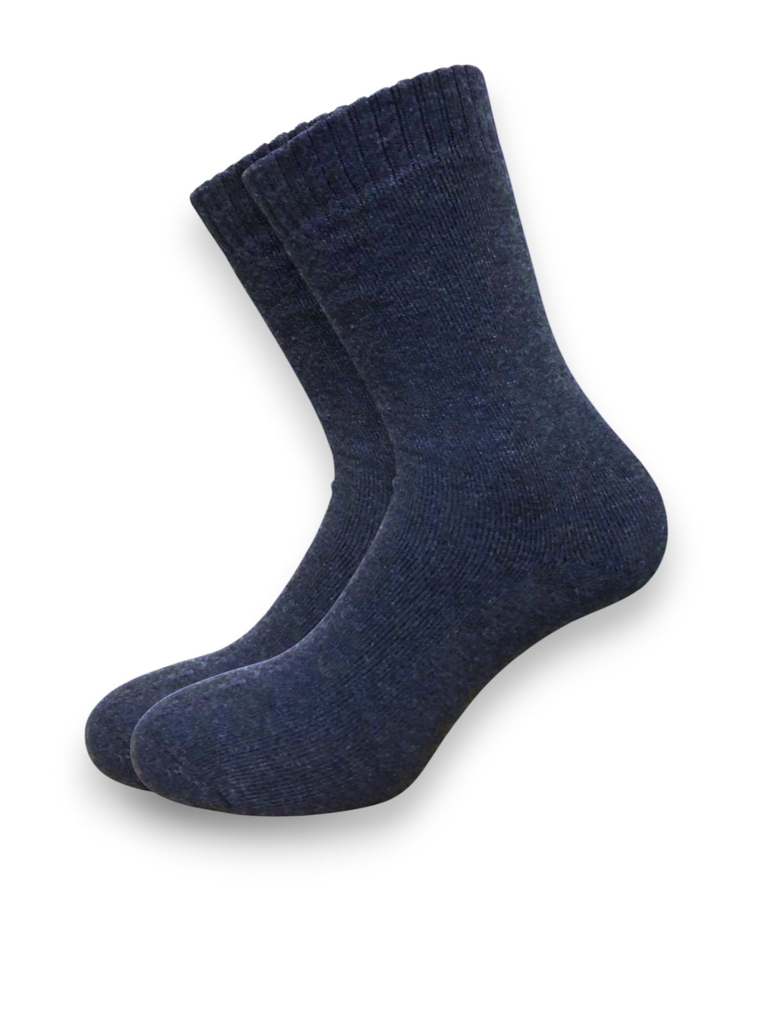 Lady C calzini uomo pile e lana 3 paia nero blu grigio caldi