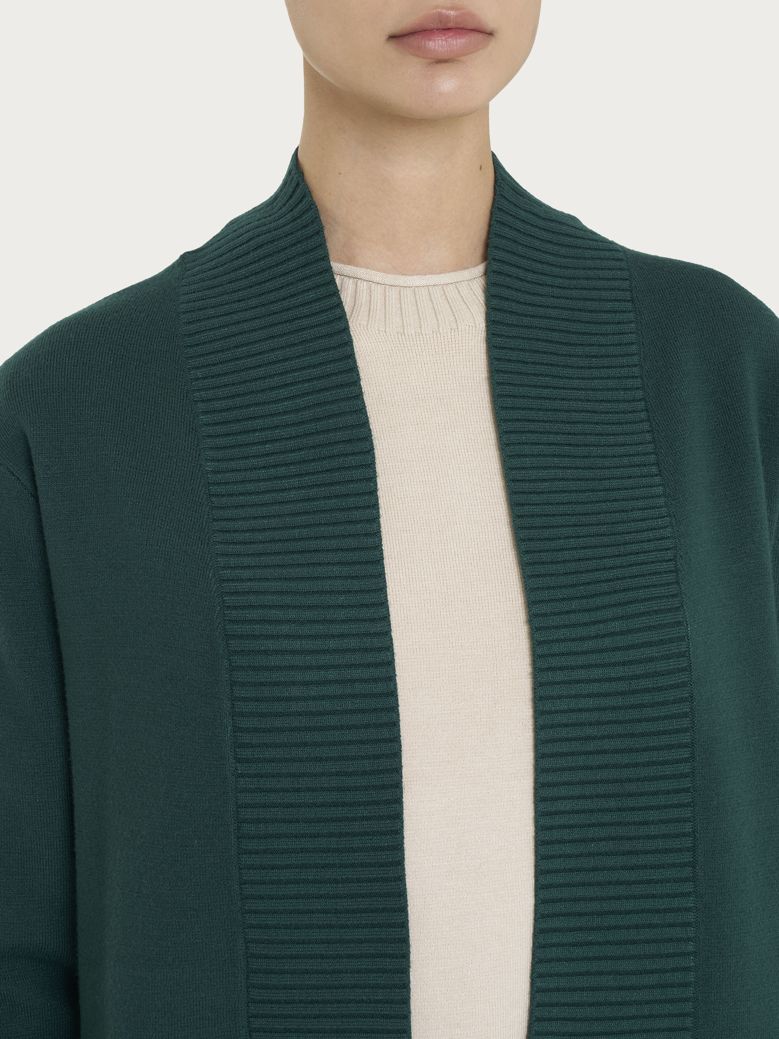 Ragno Super Soft Cardigan Aperto Rain Forest Misto Viscosa