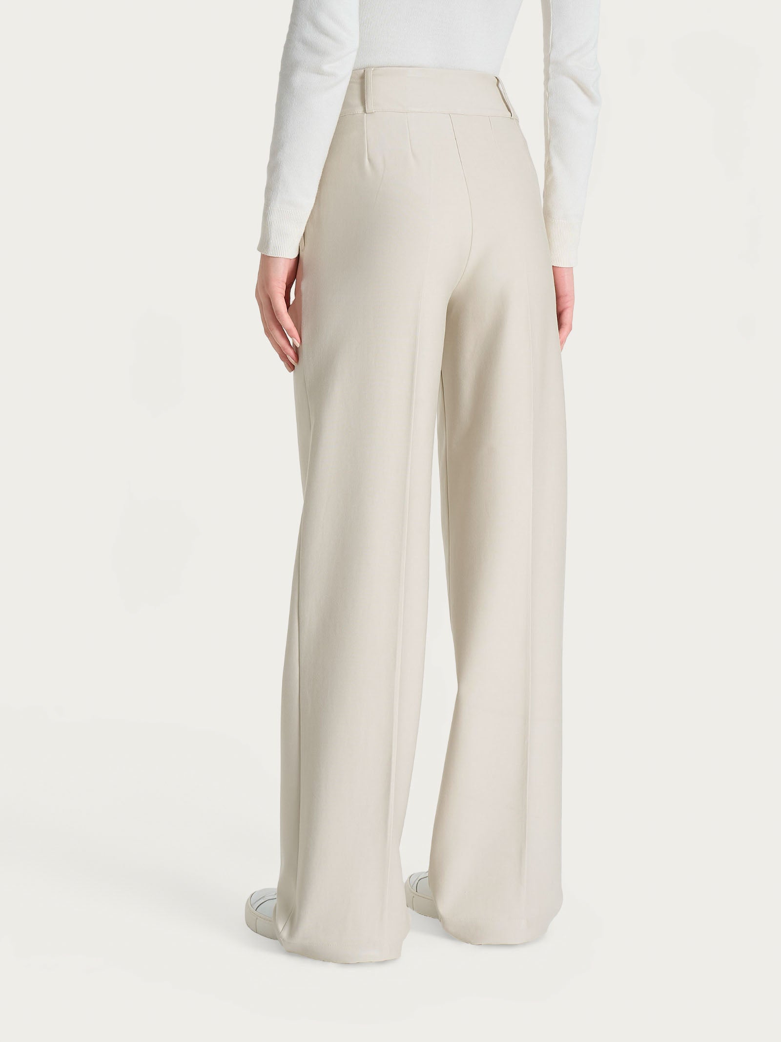 Ragno Compact pantalone ampio Champignon wide leg