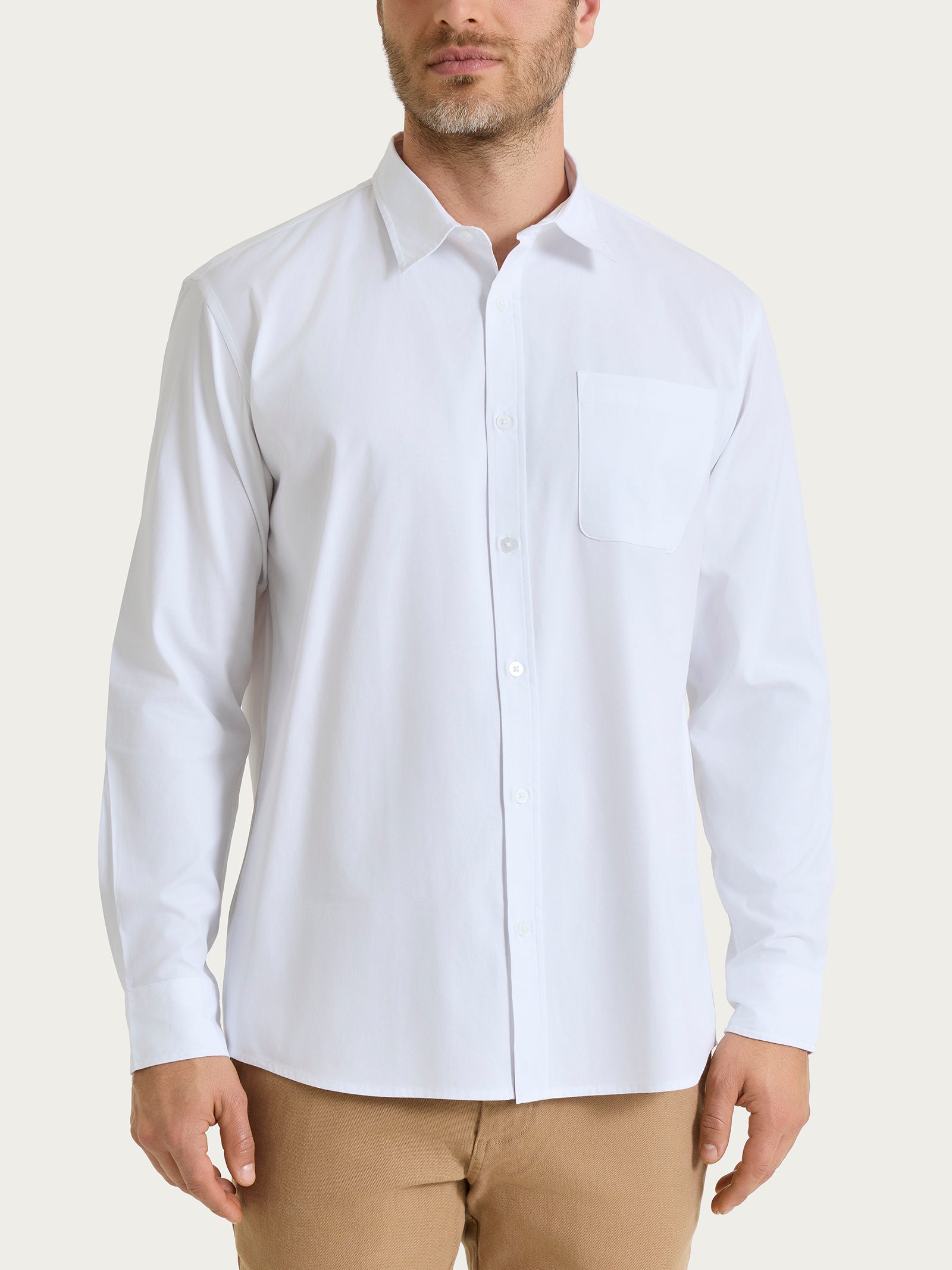 Ragno Oxford Double Twisted Camicia Uomo Bianco Cotone