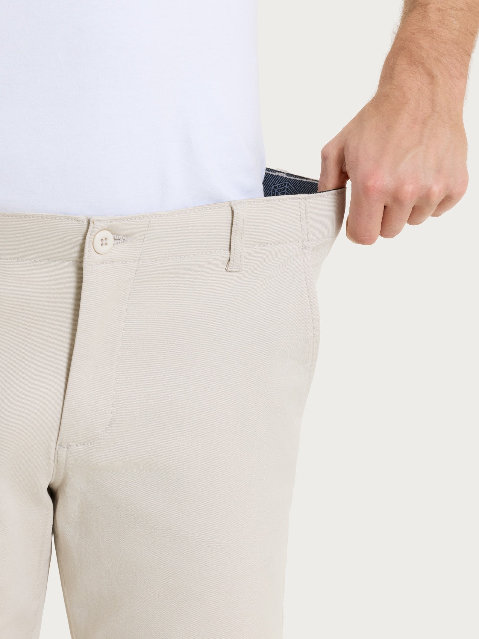 Ragno Compact pantalone chino Champignon cotone elasticizzato