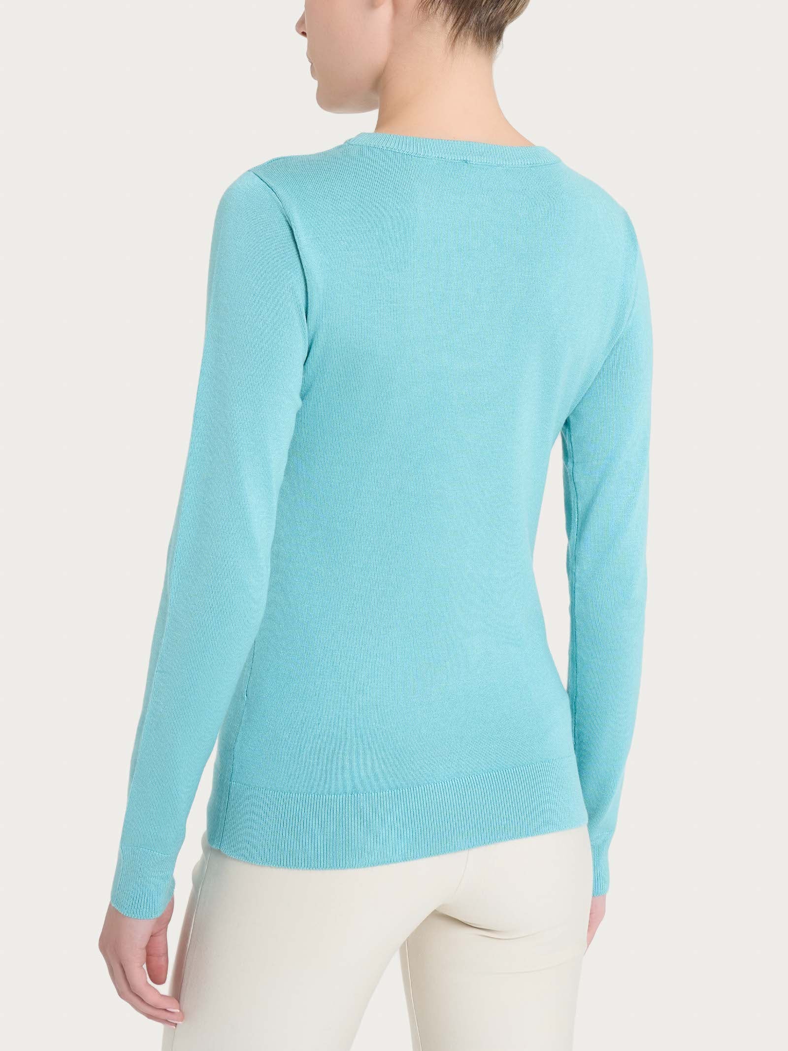 Ragno Four Seasons Maglia Girocollo Donna Manica Lunga Blu