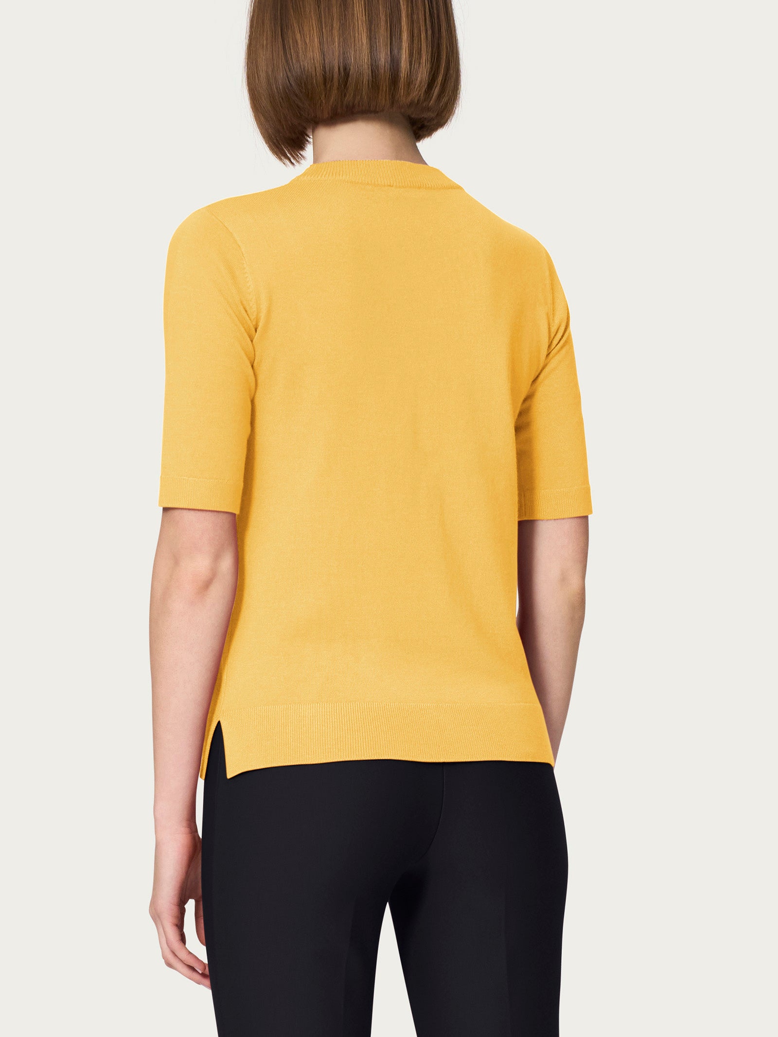 Ragno Four Seasons maglia girocollo donna giallo misted