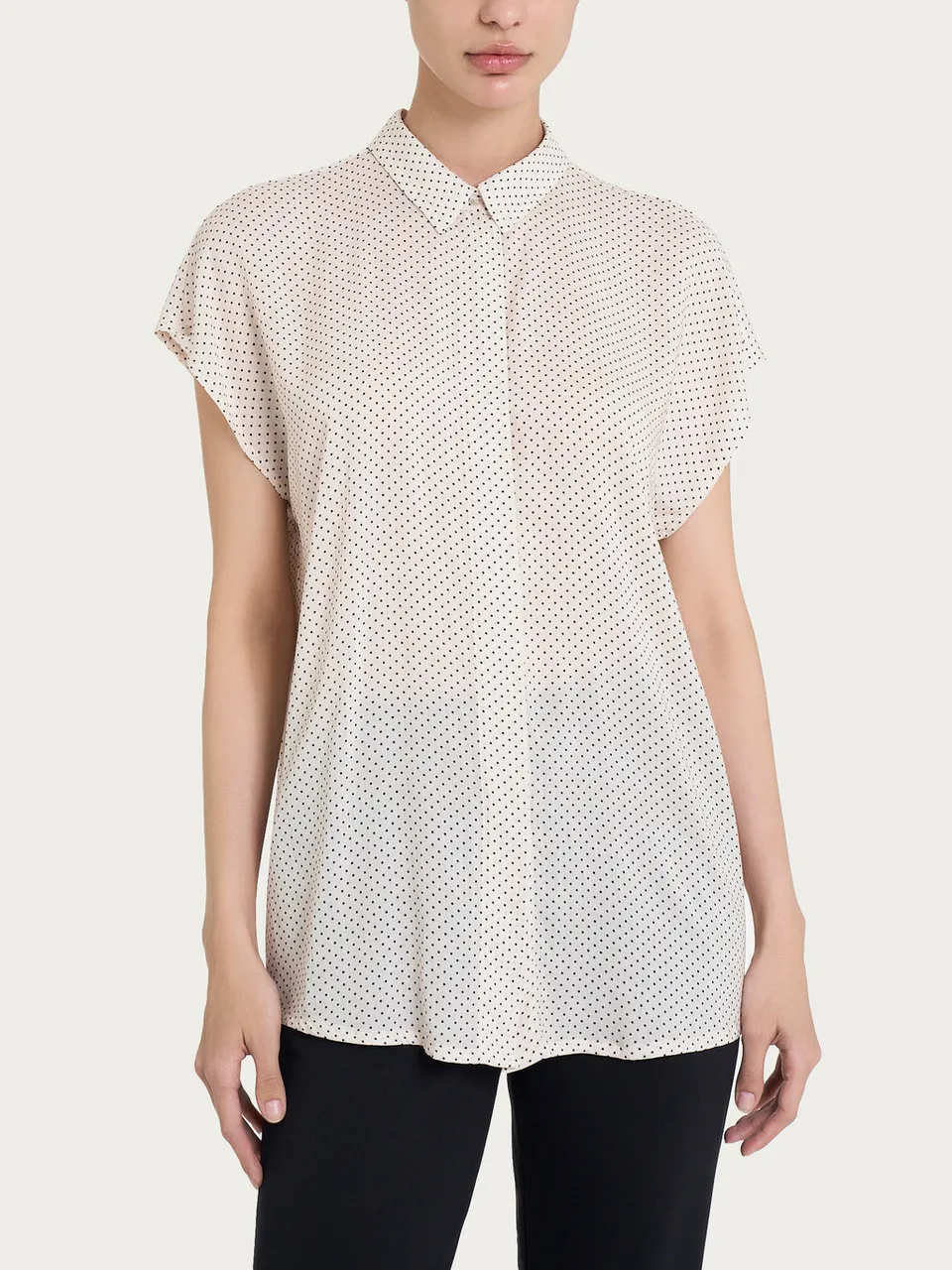 Ragno Camicia Kimono Dots Ecoseta Champignon viscosa