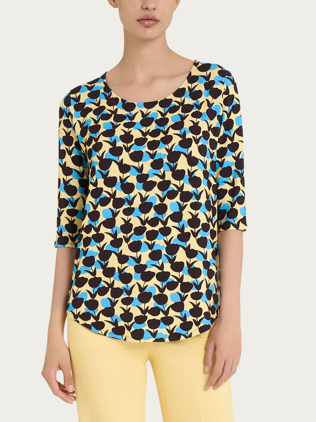 Ragno Viscose Summer t-shirt tulipani banana 3/4