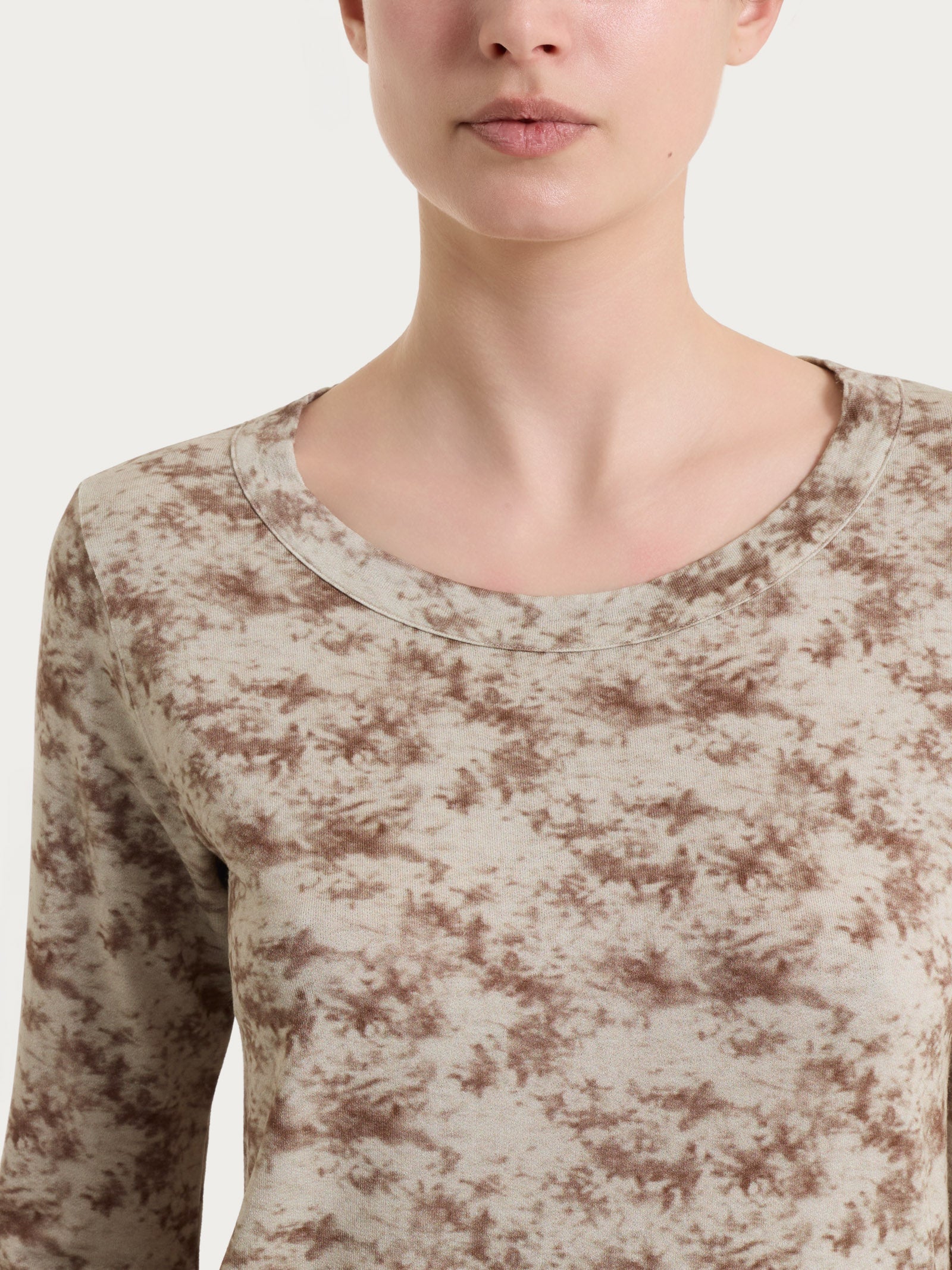 Ragno Gem t-shirt manica 3/4 crepe fantasia Dark Olive
