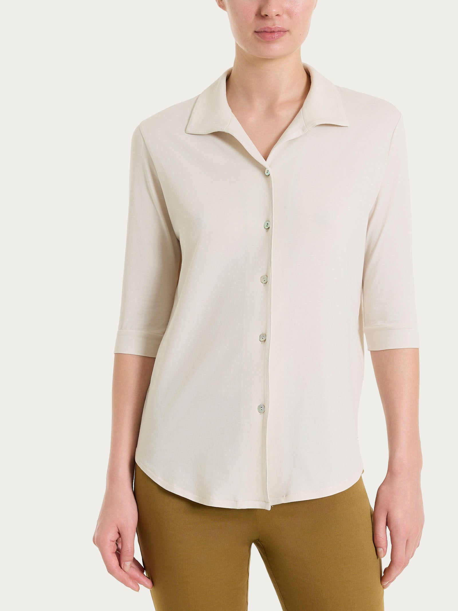 Ragno Ultralight camicia manica 3/4 Champignon cotone